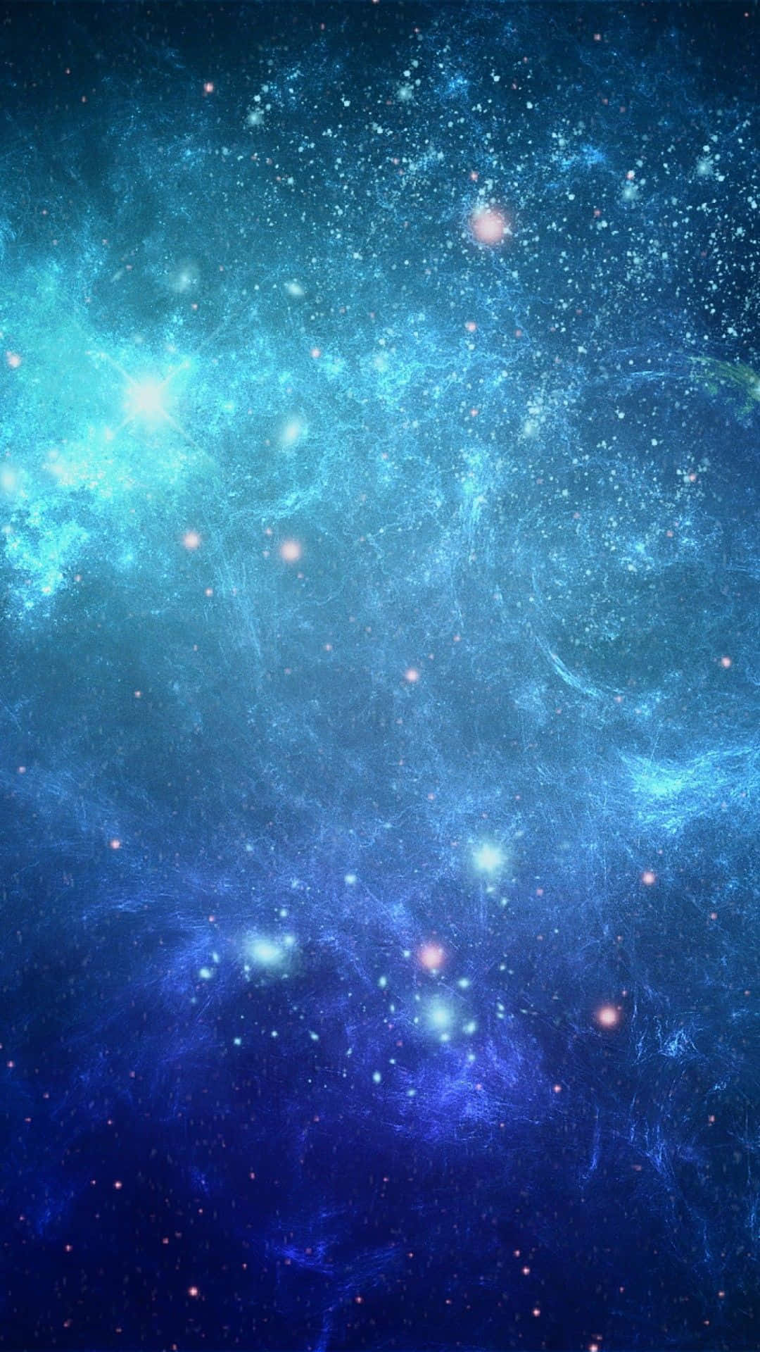 Portrait Galaxy Blue Aesthetic Themed Background