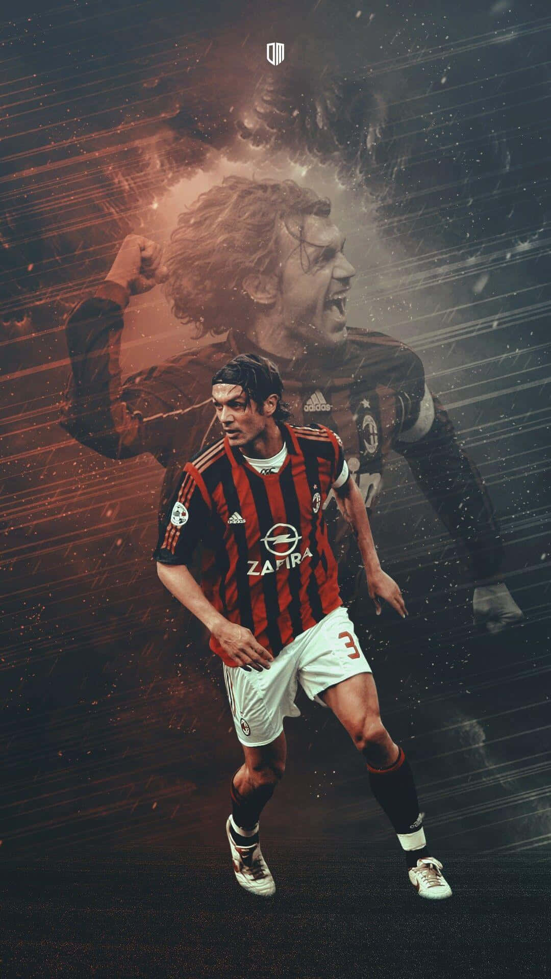 Portrait Home Screen Design Of Paolo Maldini Background
