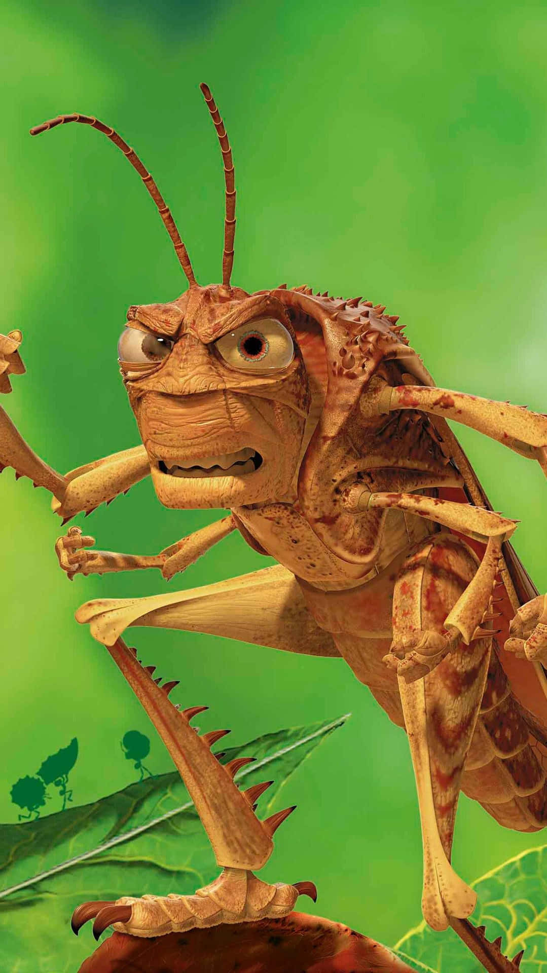 Portrait Mad Grasshopper A Bugs Life Background