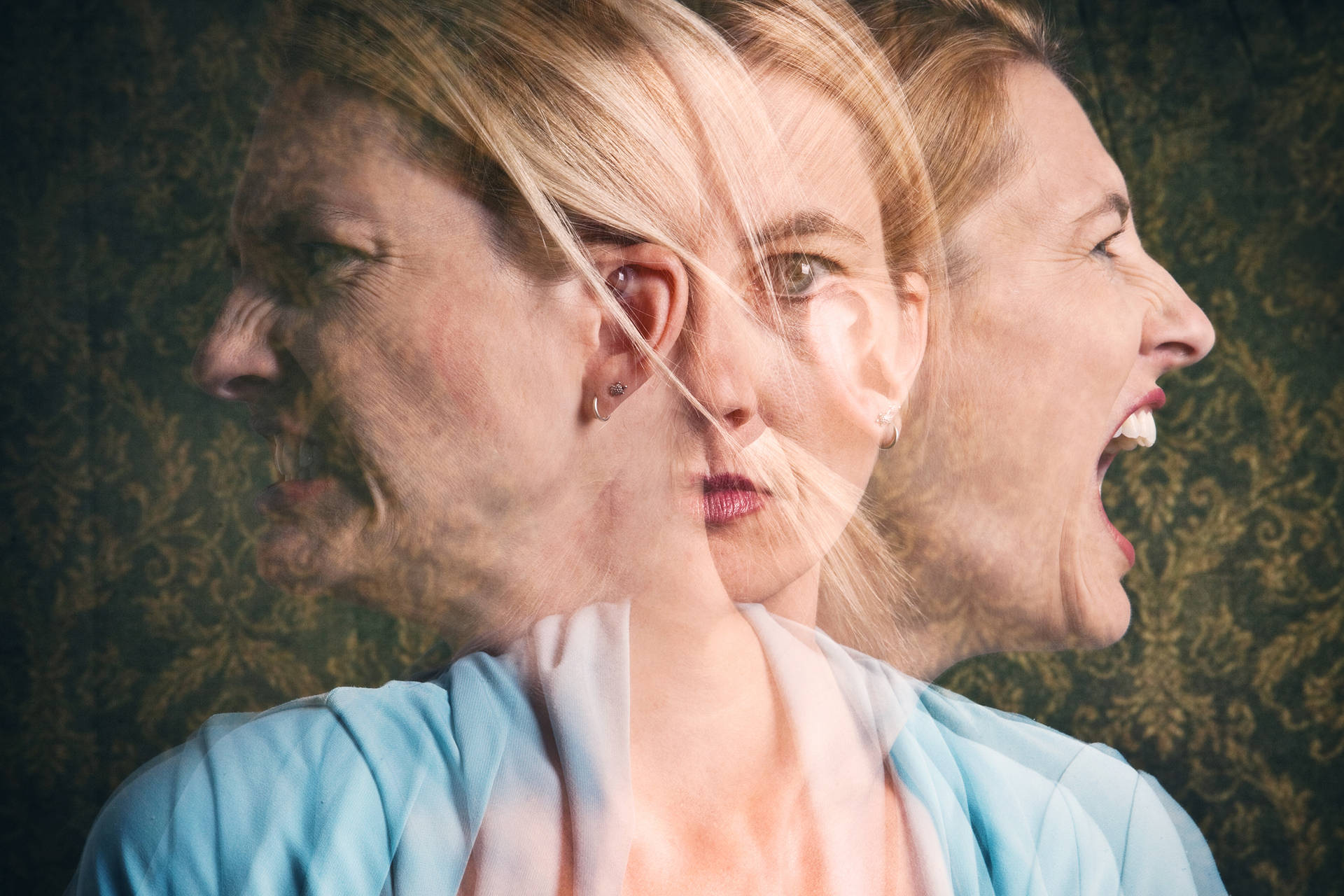 Portrait Of A Volatile Woman Background