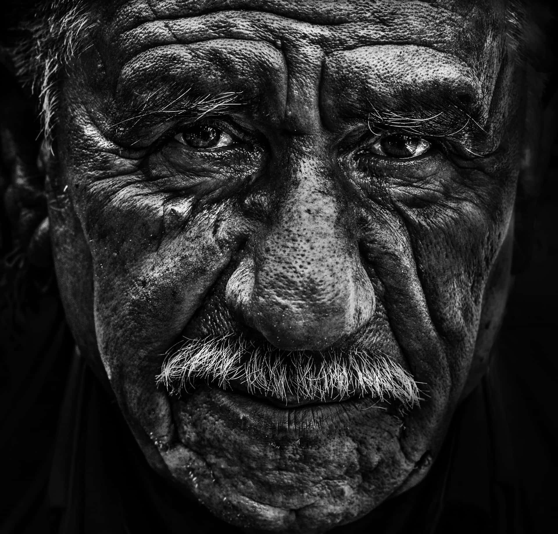 Portrait Of An Elderly Man With Rugged Features