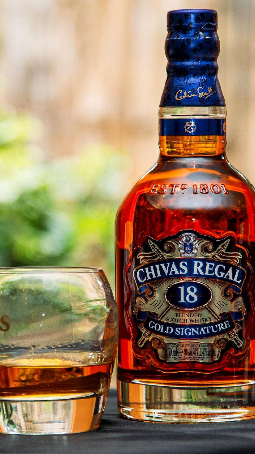 Portrait Of Chivas Regal Whisky Background