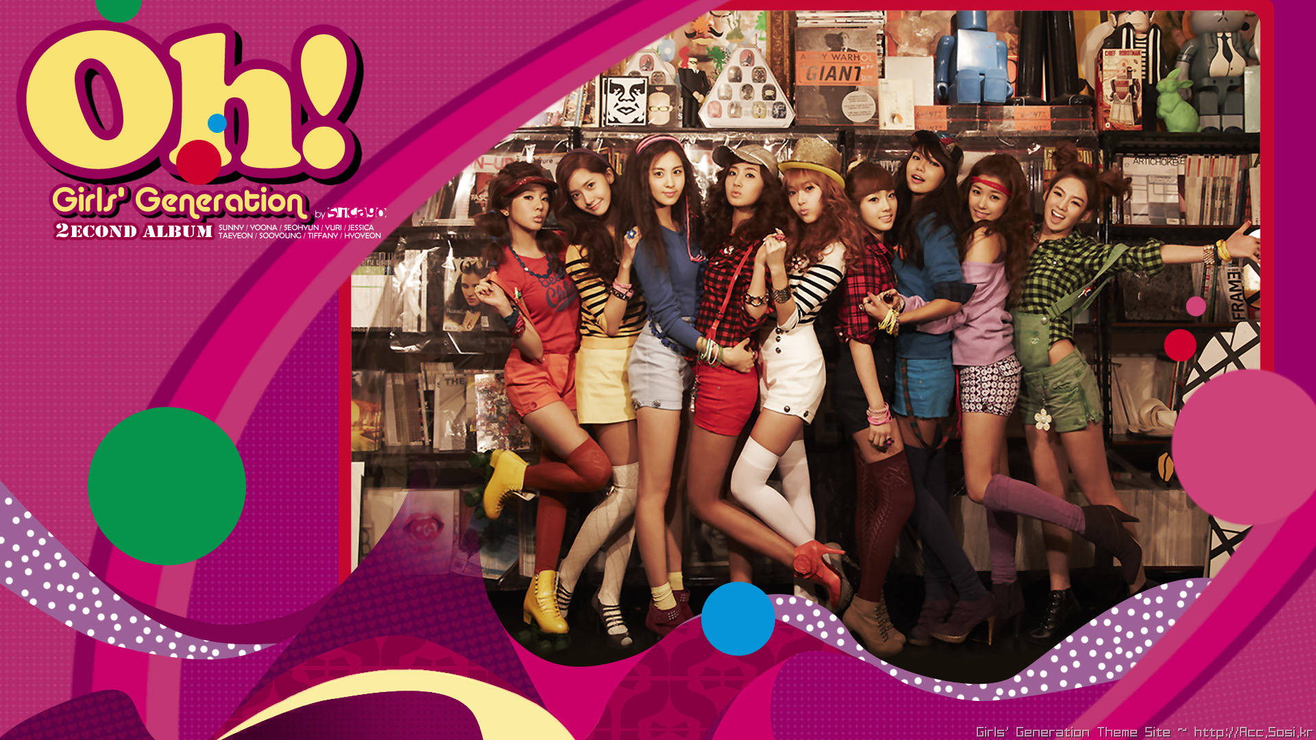 Portrait Of Girls' Generation Oh! Album Cover Background