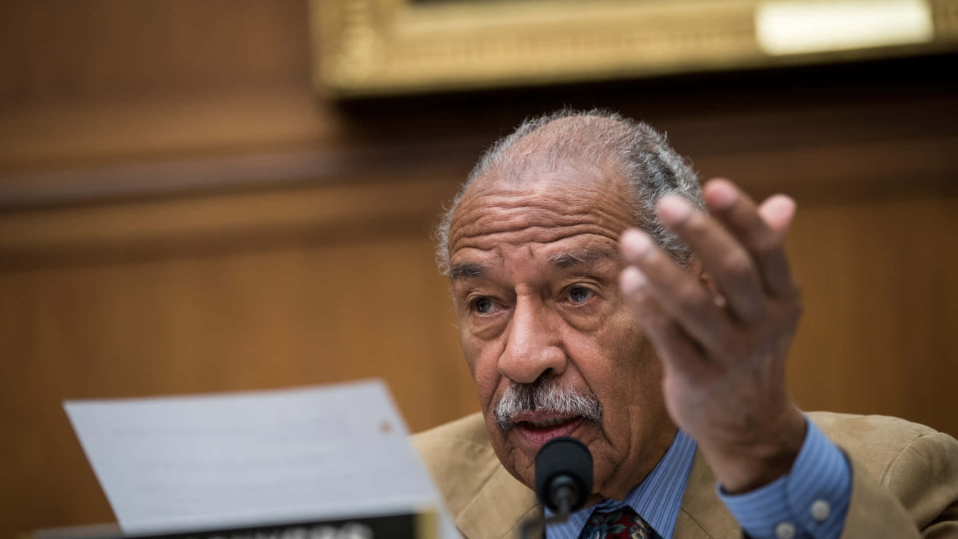 Portrait Of John Conyers Jr., American Politician Background