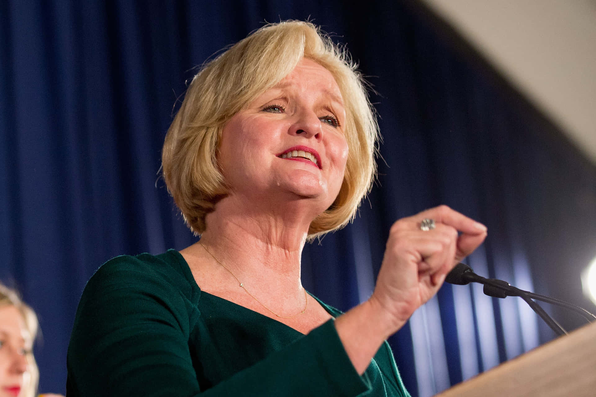 Portrait Of Politician Claire Mccaskill Without Glasses Background