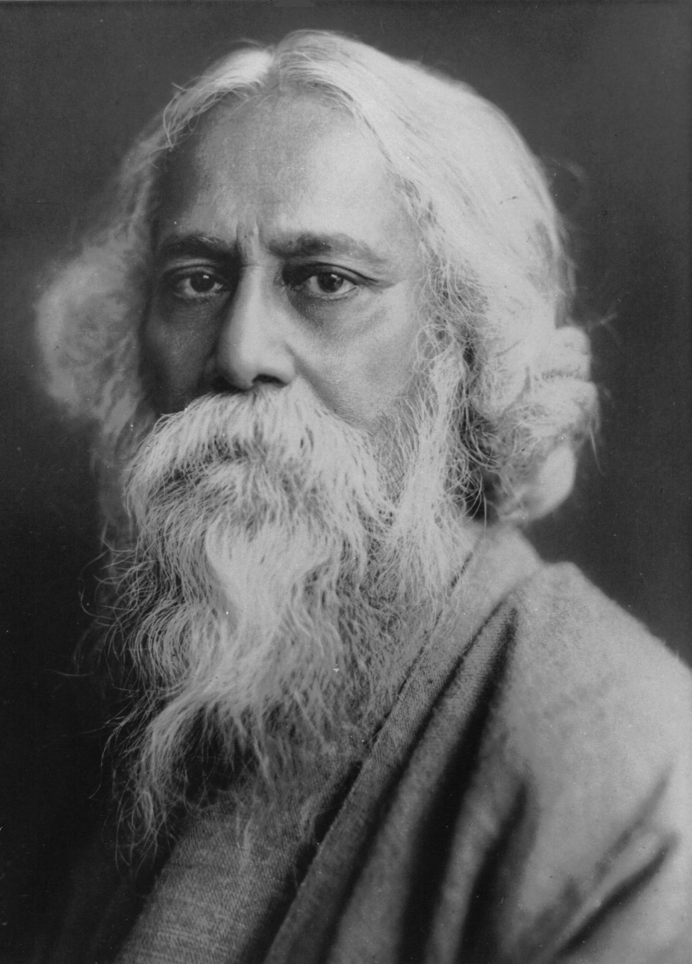 Portrait Of Rabindranath Tagore Background