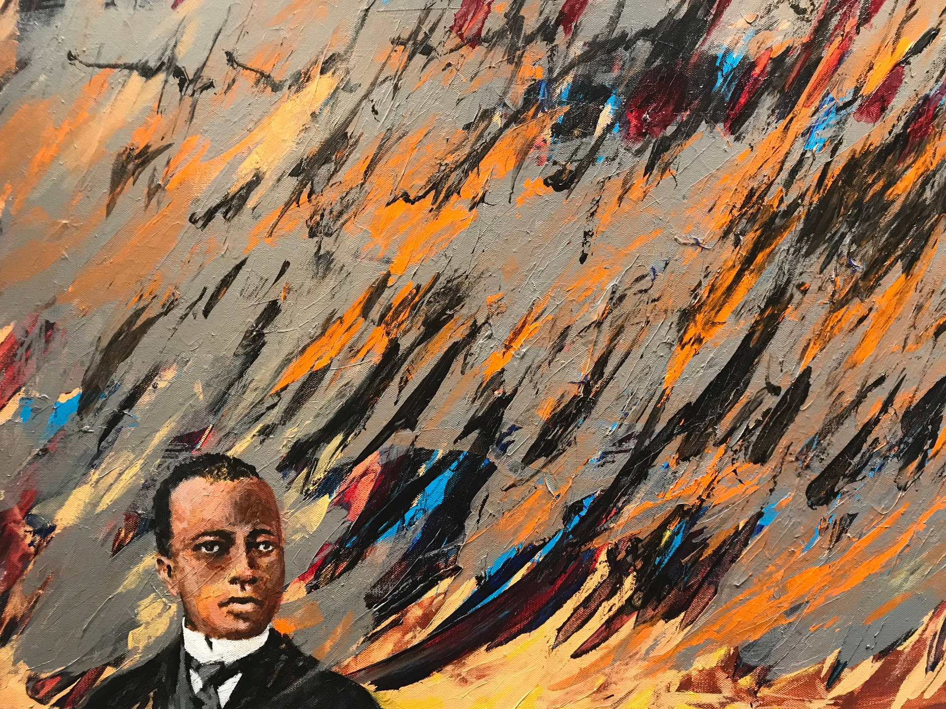 Portrait Of Scott Joplin And His Music Painting Background