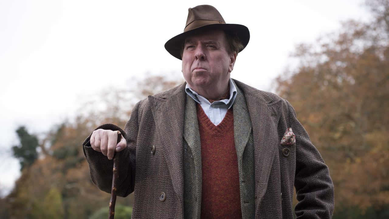 Portrait Of Timothy Spall In A Pensive Mood Background