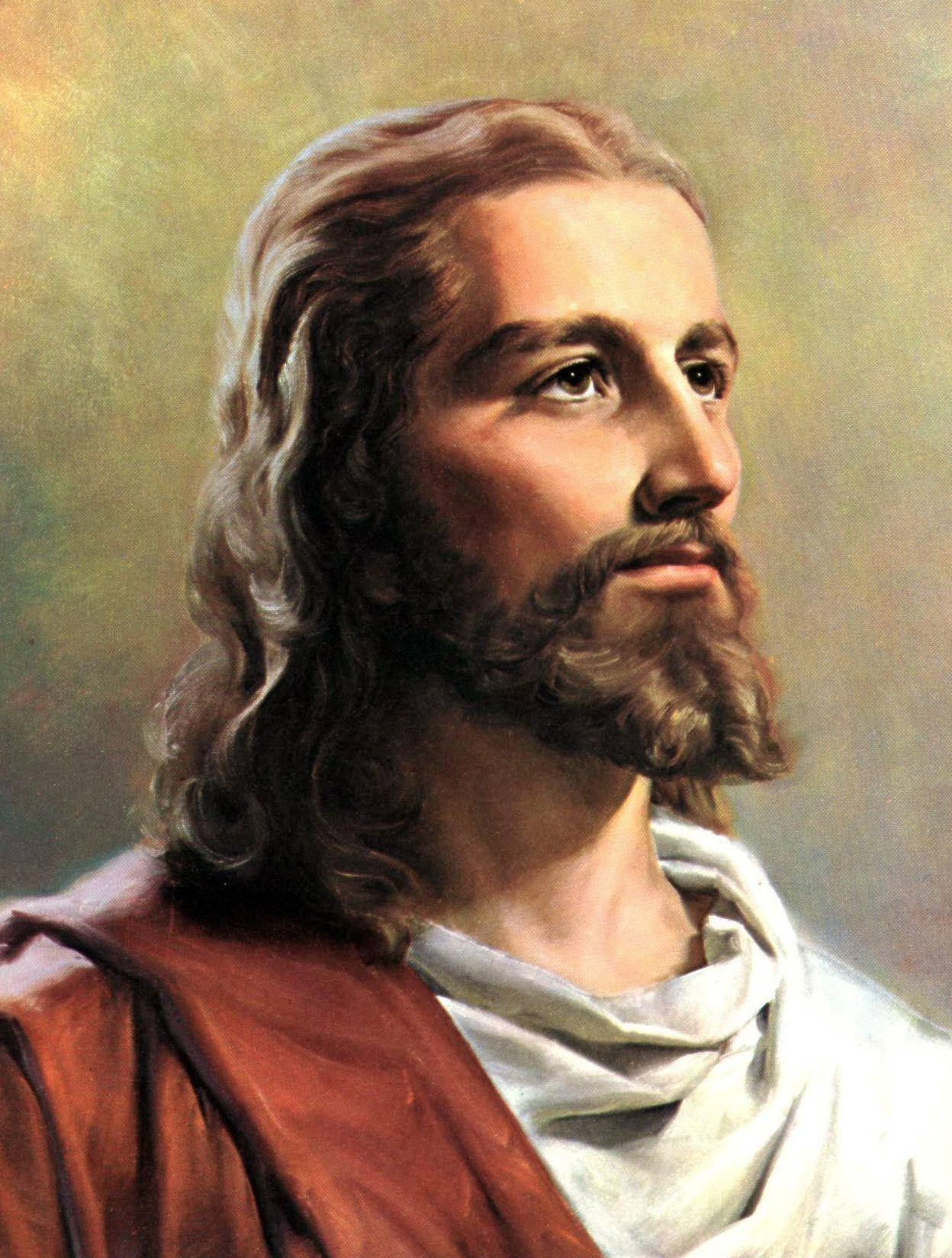 Portrait Painting Jesus Phone Background