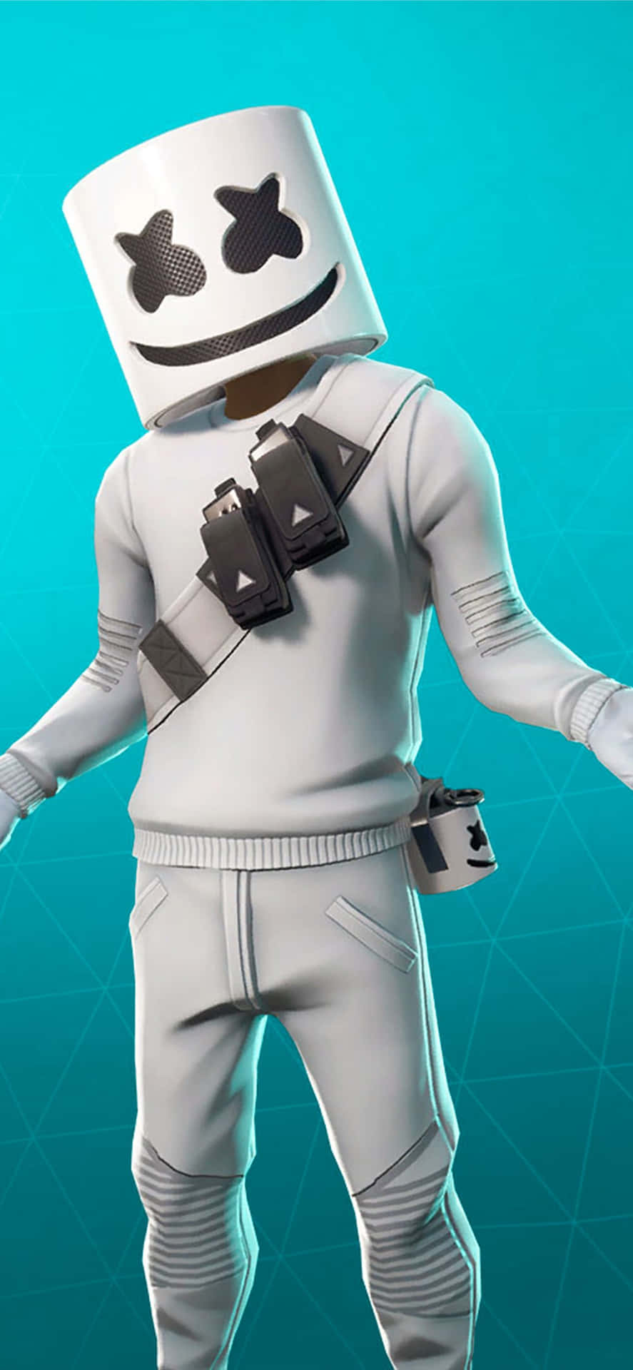 Portrait Poised Marshmello Fortnite Background