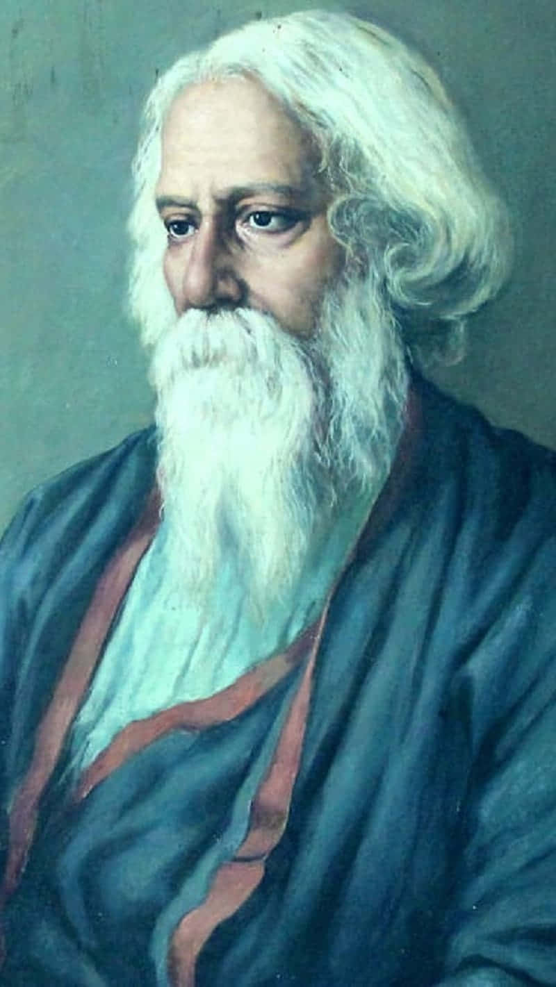 Portraitof Rabindranath Tagore Background