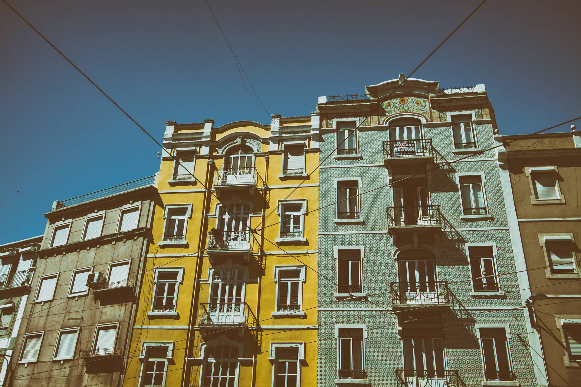 Portugal Colorful Buildings Background