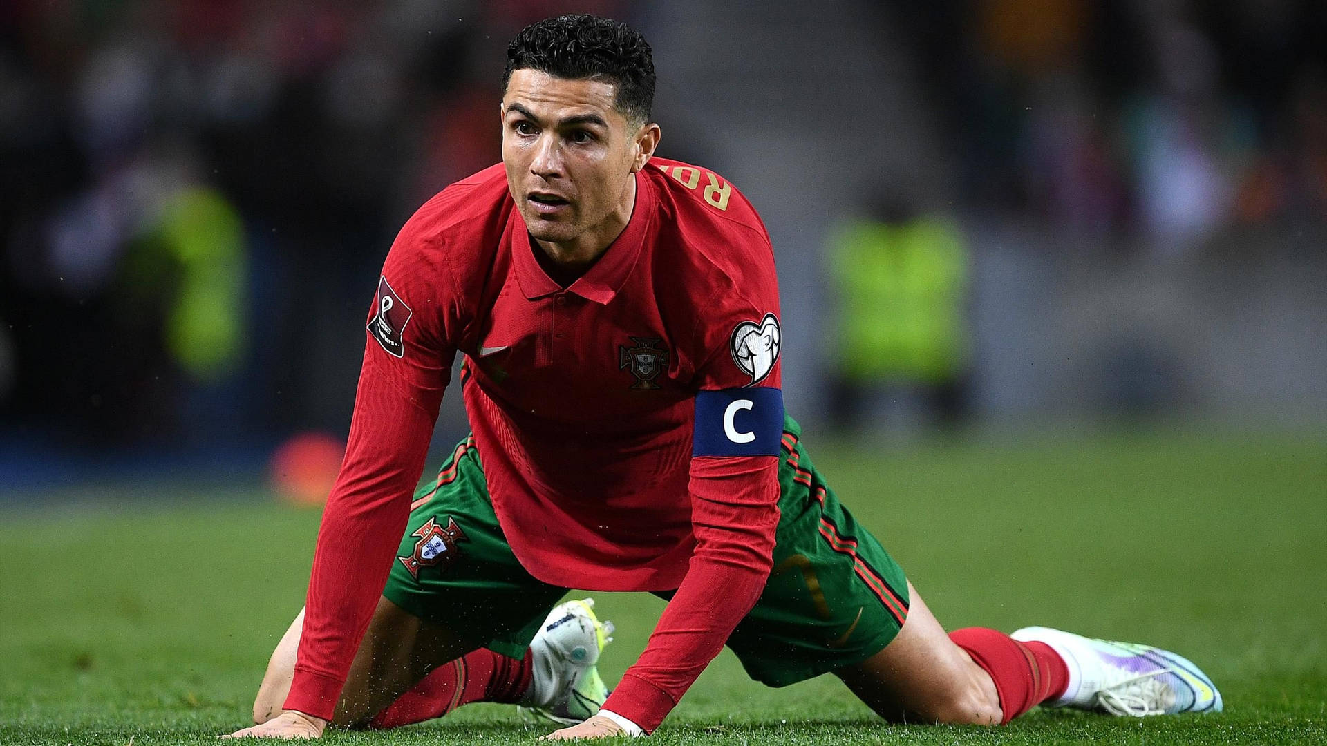 Portugal National Football Team Cristiano Kneeling