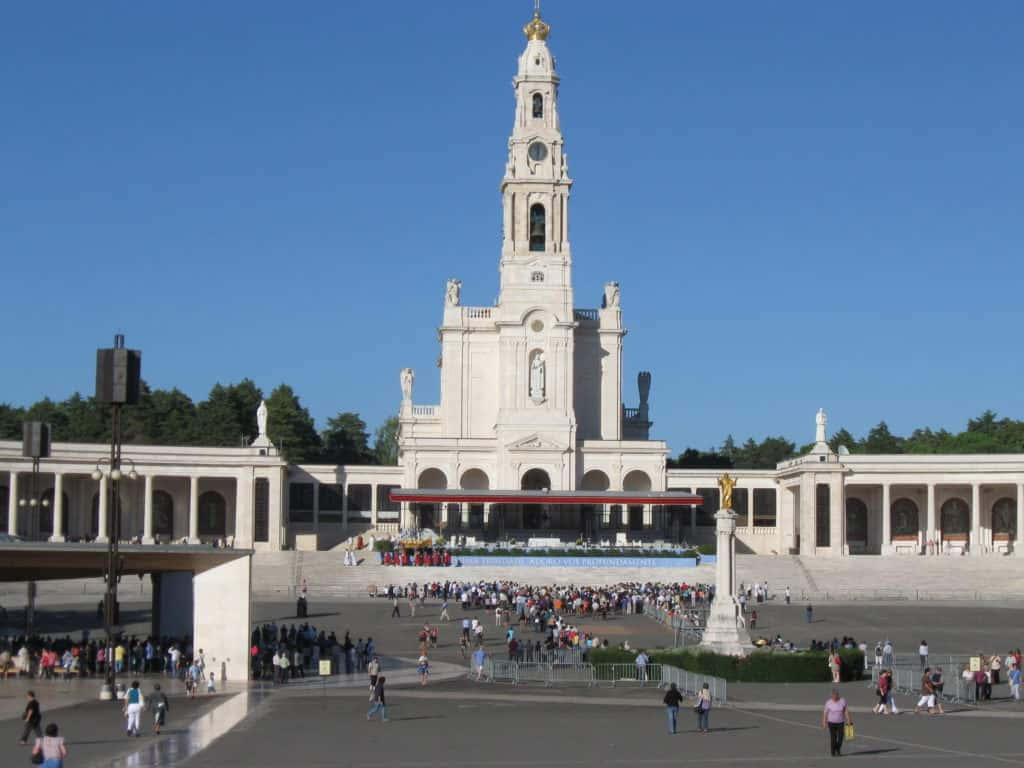Portugal's Fatima Sanctuary With People