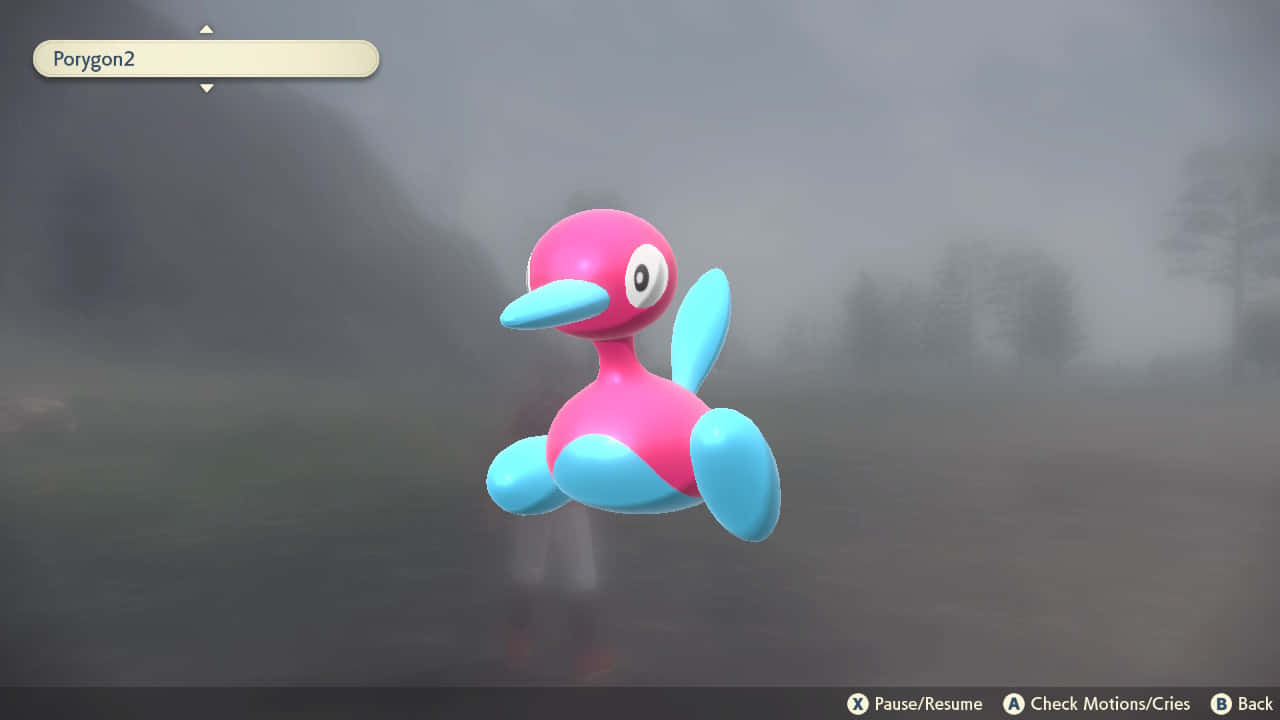 Porygon2 3d Blurry Background Background