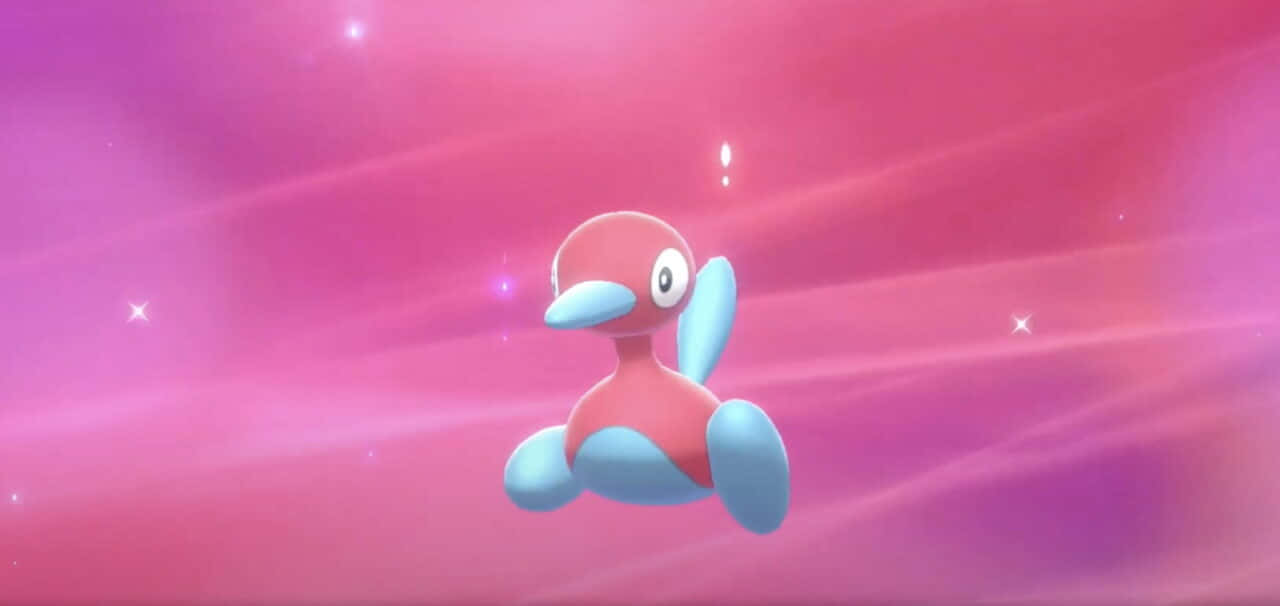 Porygon2 Blurry Pink Backdrop Background