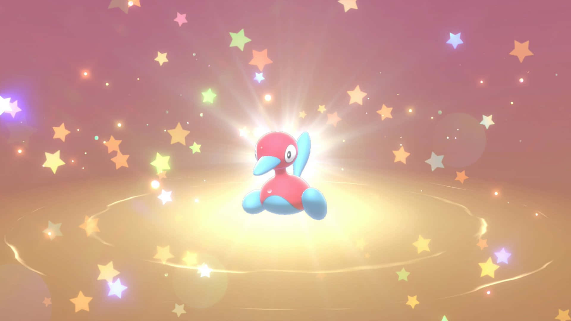 Porygon2 Glowing Background Background