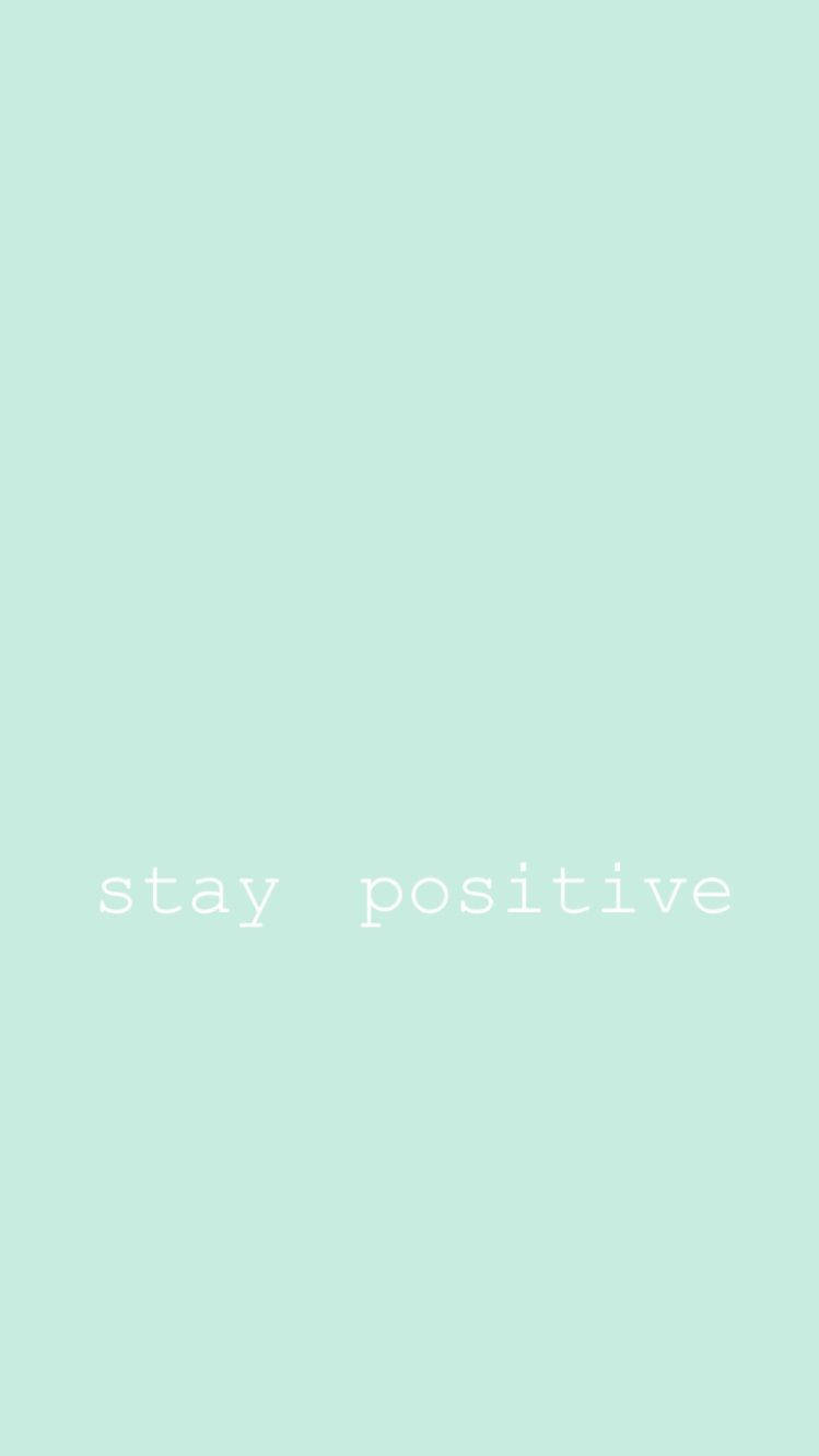 Positive Light Green Aesthetic Quote Background