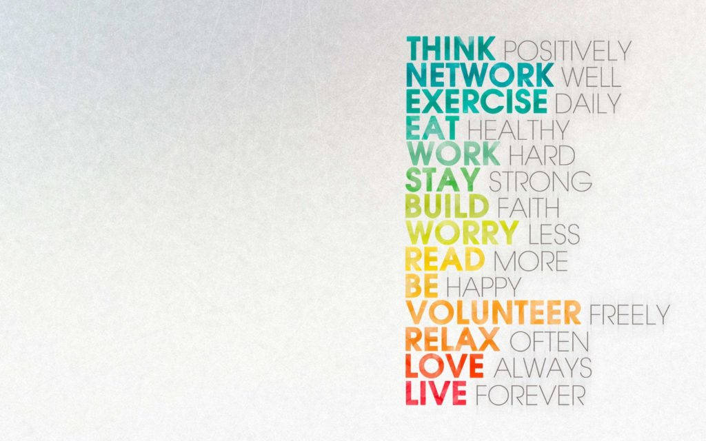Positive Words Inspirational Desktop Background