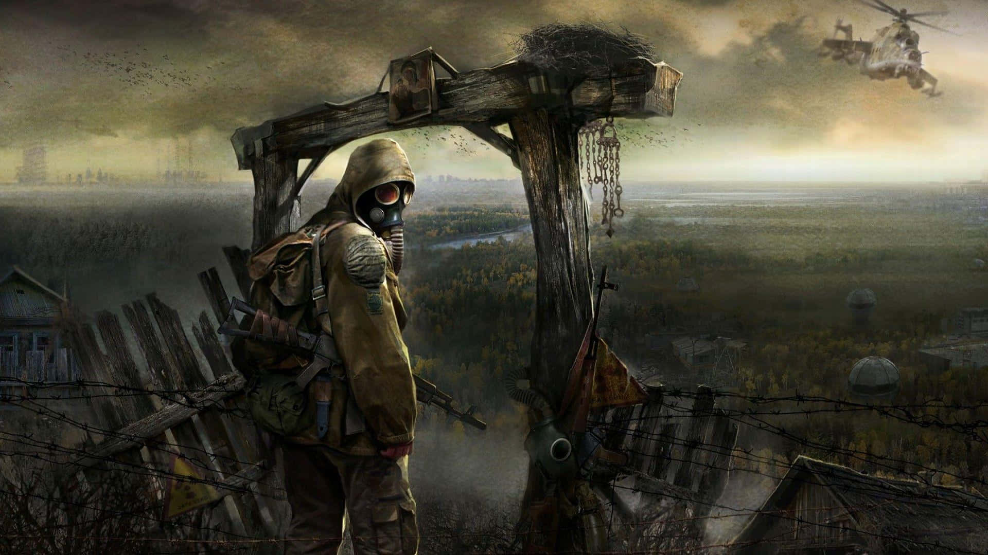 Post Apocalyptic Survivor Wasteland Scenery Background