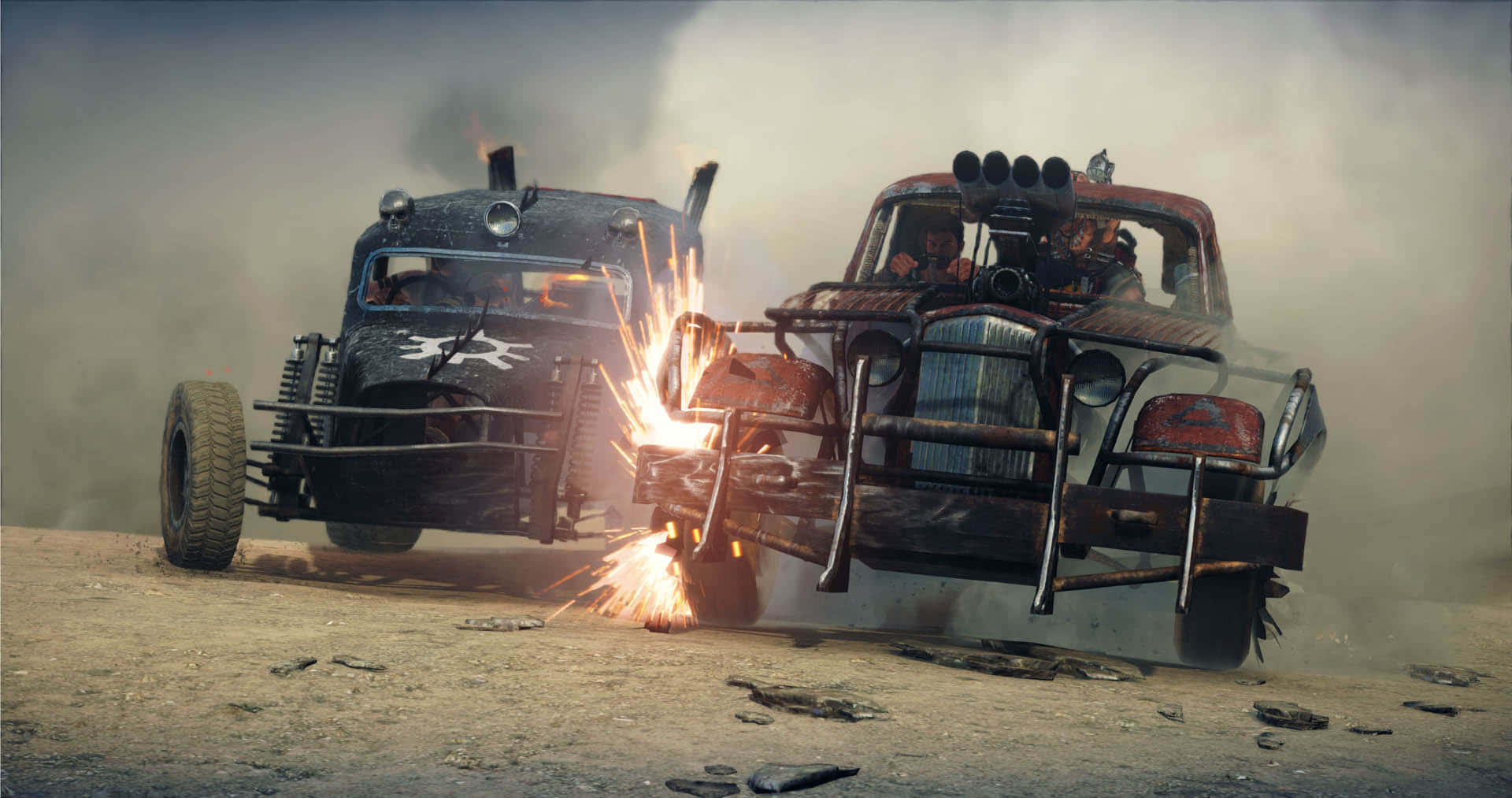Post Apocalyptic Vehicle Showdown Background