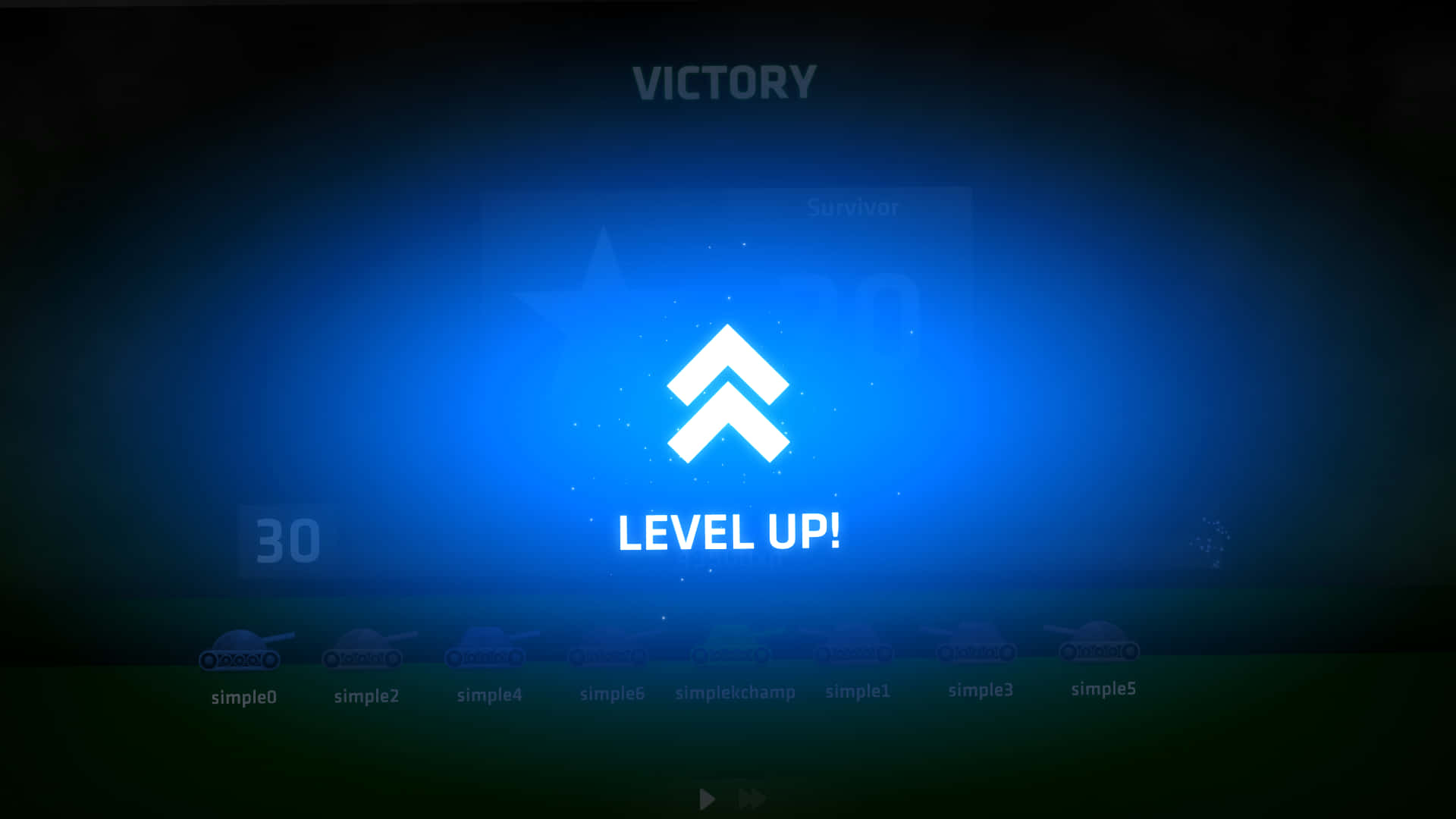 Post-game Level Up Background