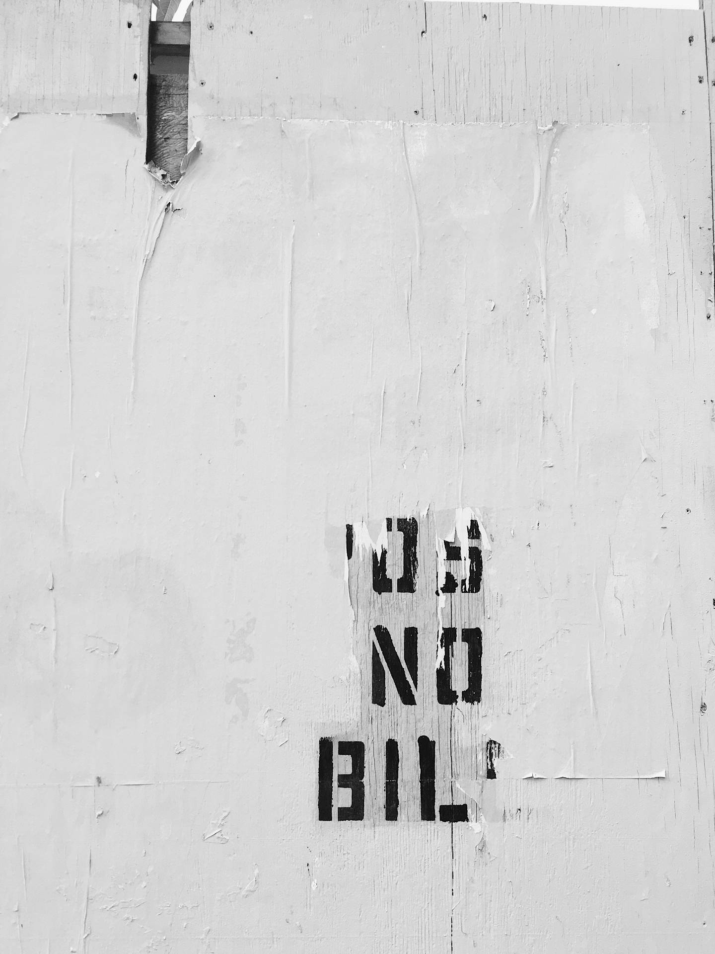 Post No Bills Stencil Font Background