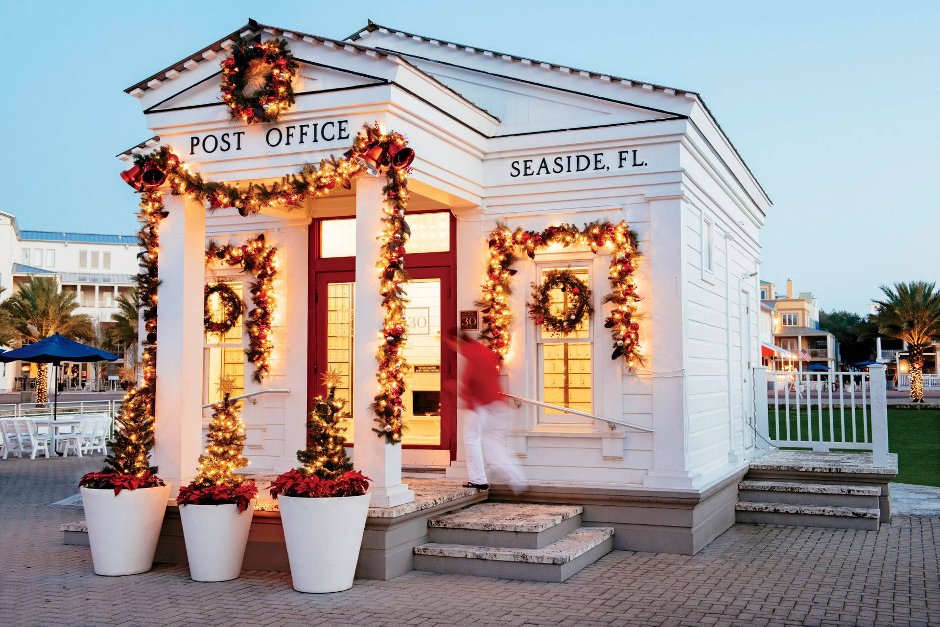 Post Office Christmas Decoration Background