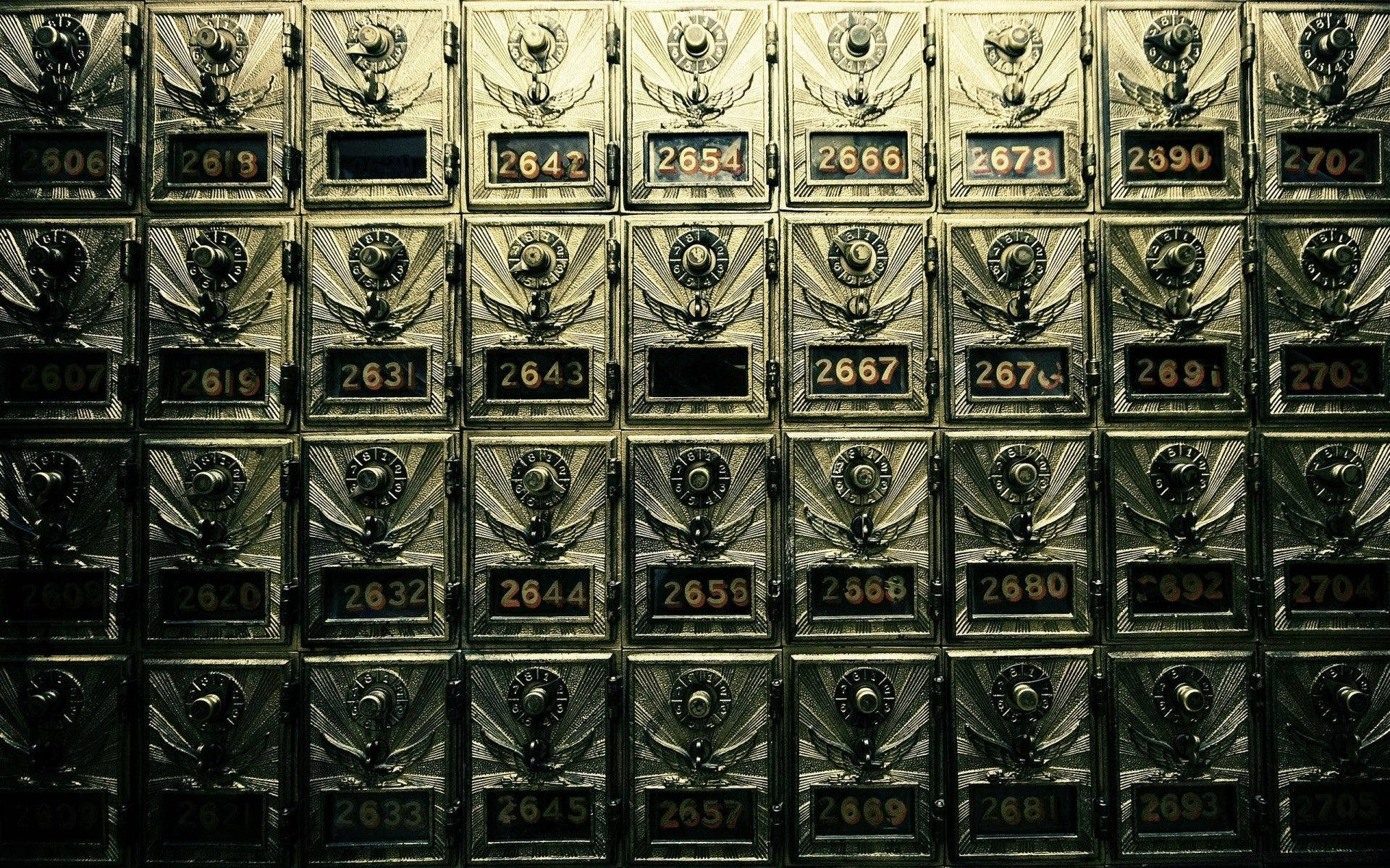 Post Office Locker Deposit Vault Background