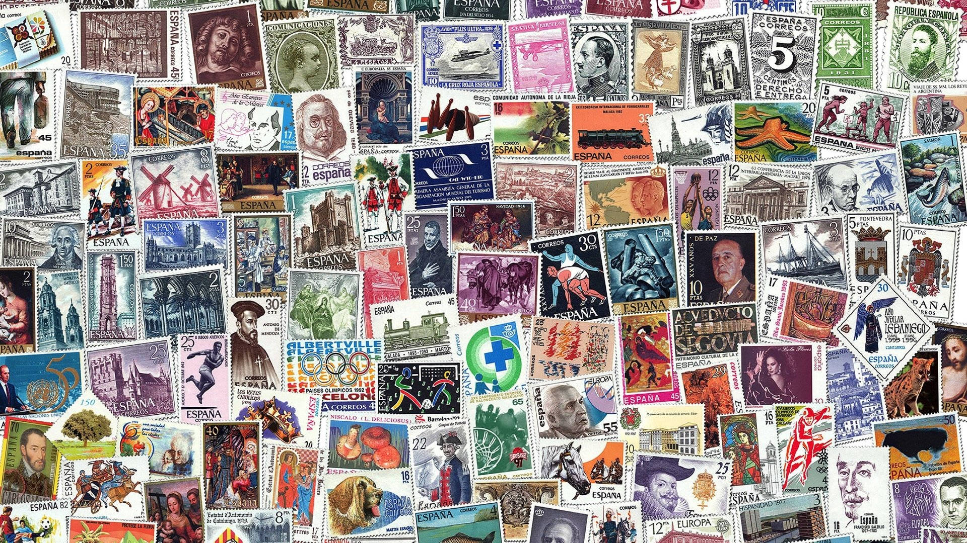 Post Office Stamp Collection Background