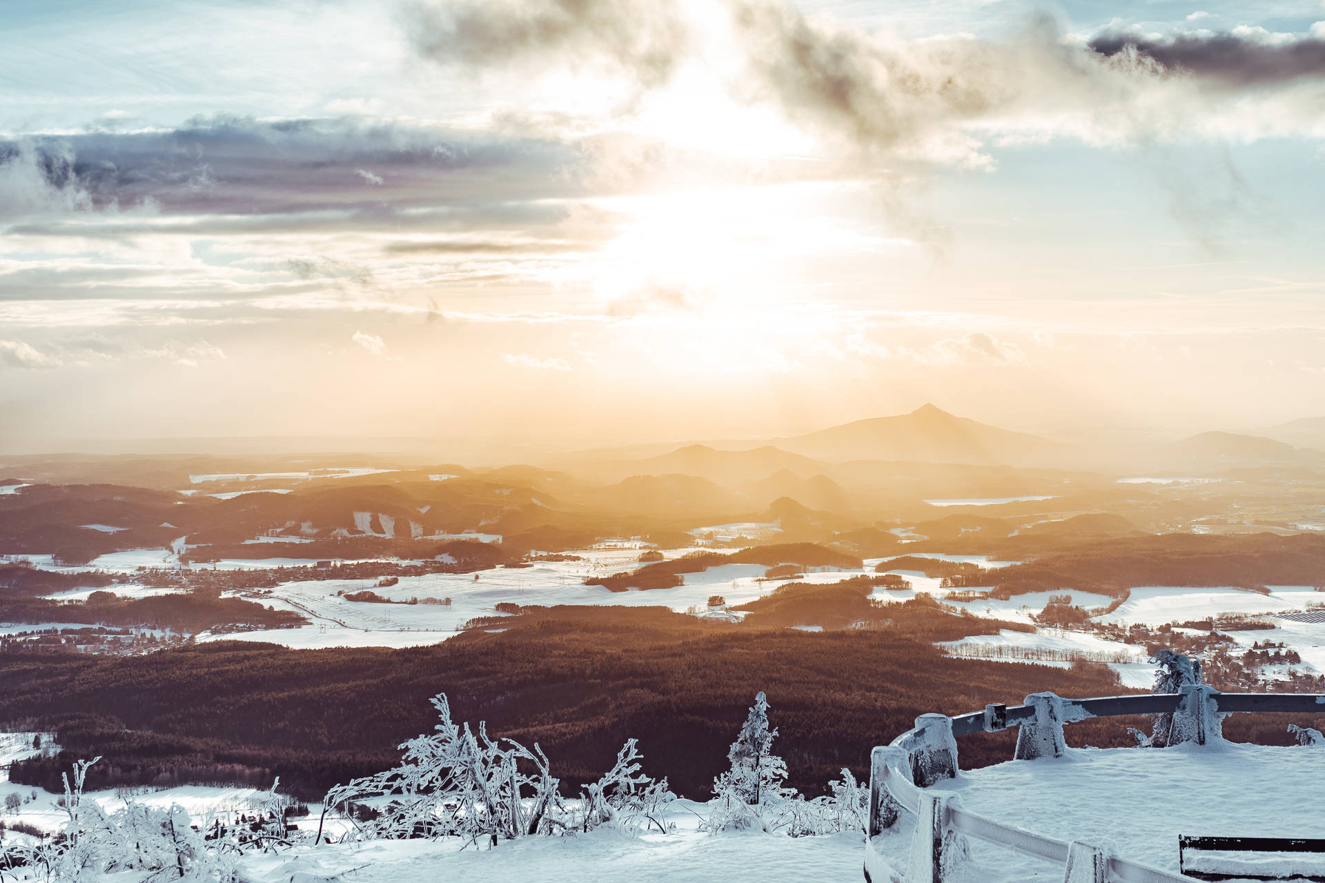 Post-winter Landscape Nature Scenery Background