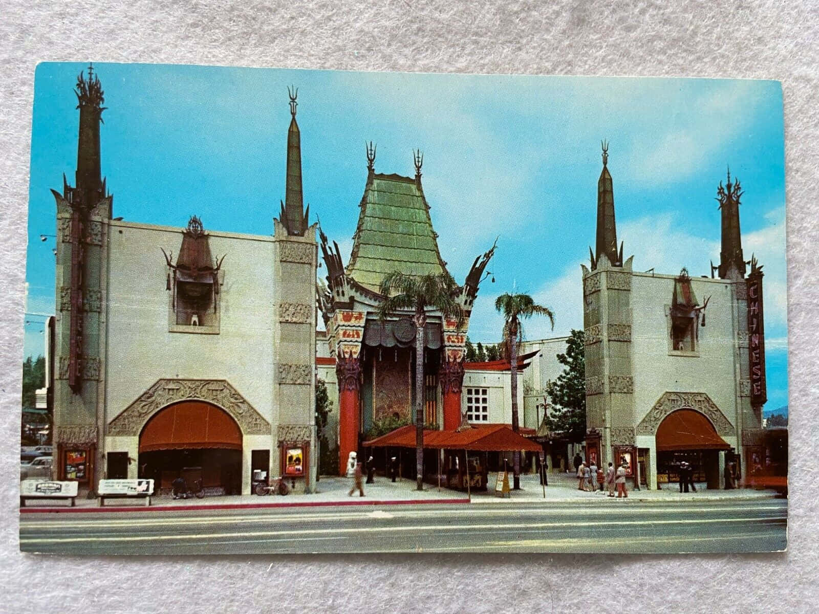 Postcard Of Graumans Chinese Theatre Background