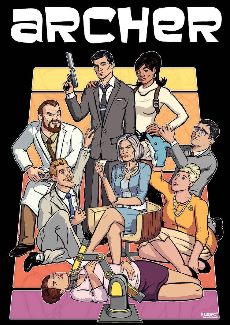 Poster Of Archer Animated Sitcom Background