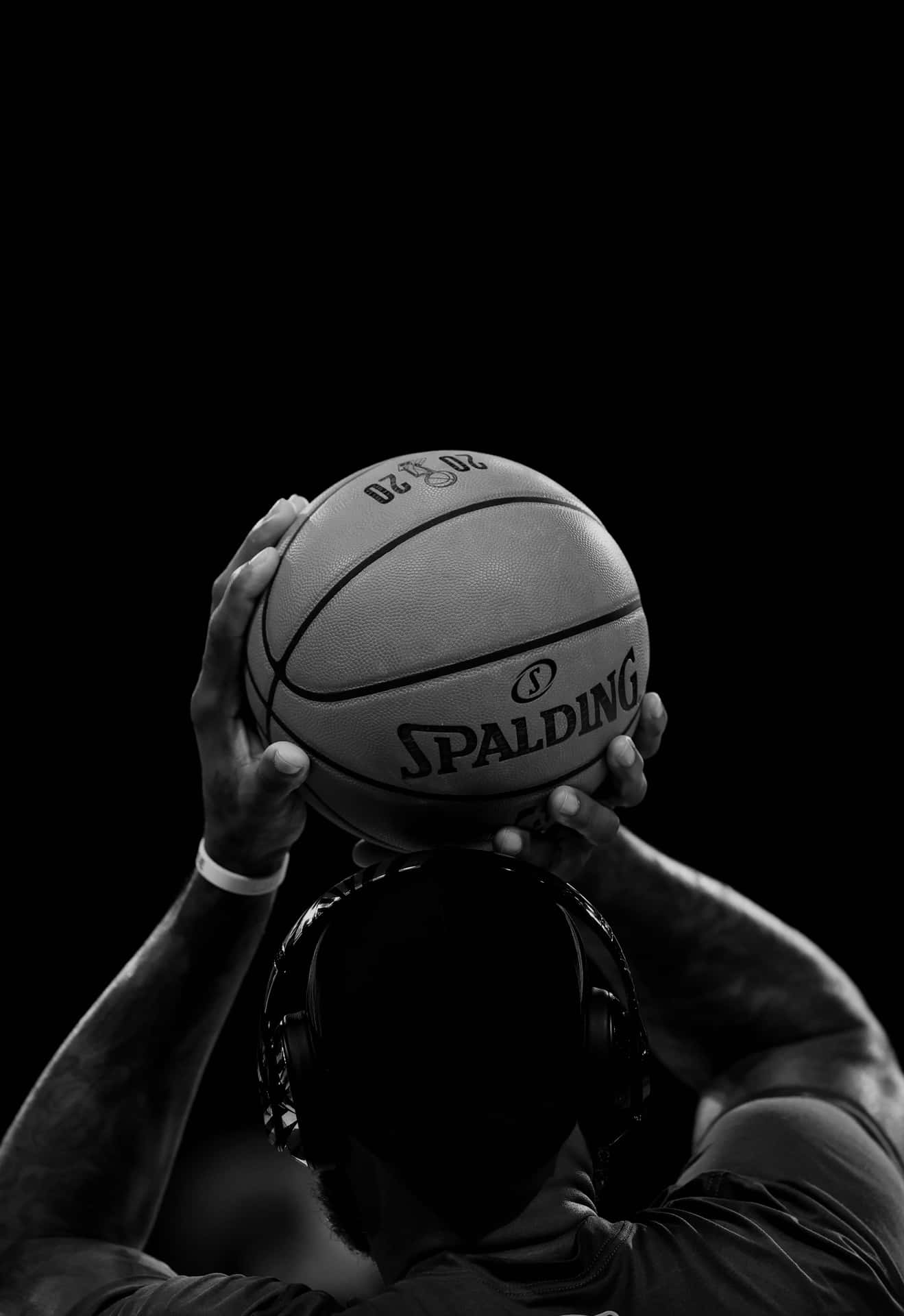 Poster Of Black Basketball Spalding Background