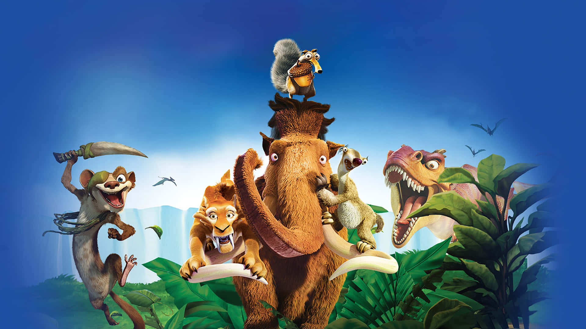 Poster Of Ice Age Dawn Of The Dinosaurs Background