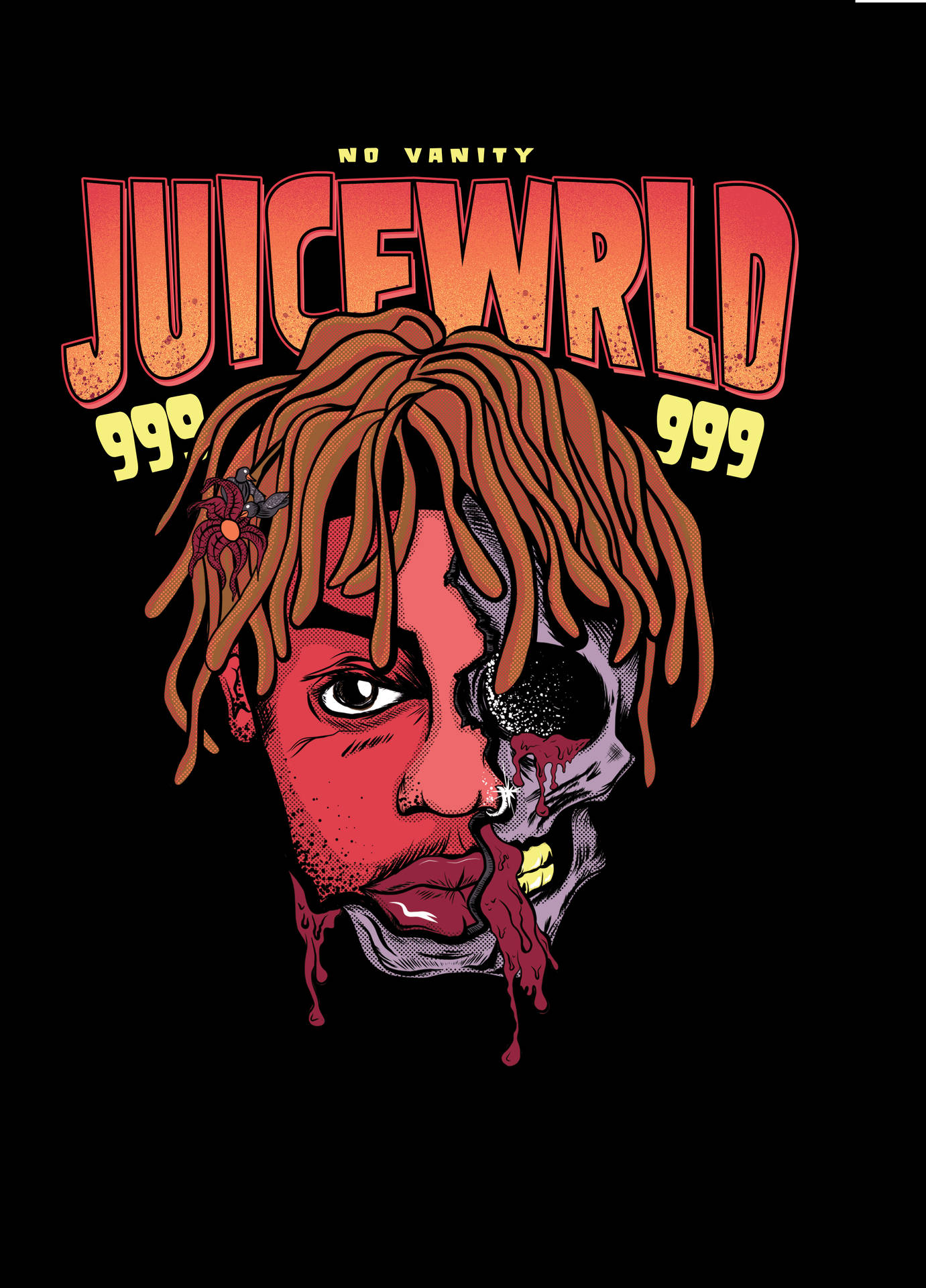 Poster Of Juice Wrld Cartoon Background