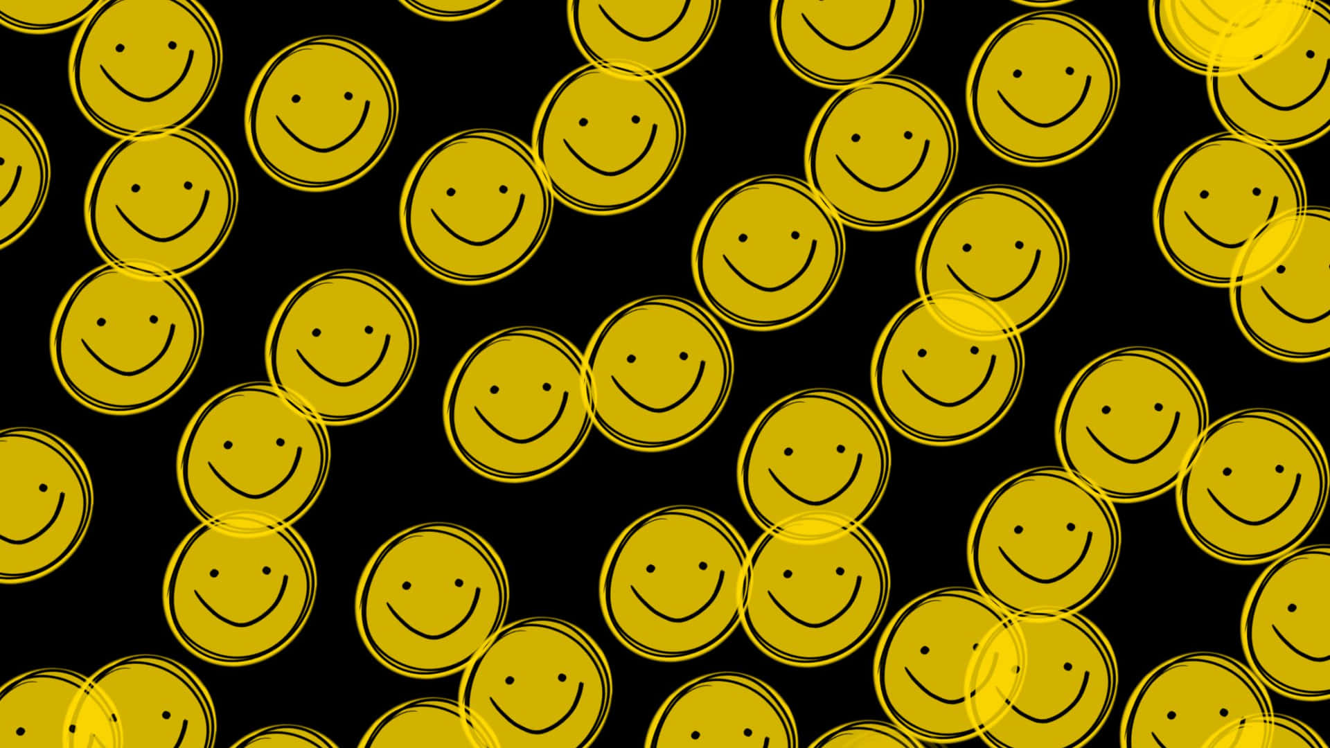 Poster Of Yellow Happy Smile Face Background