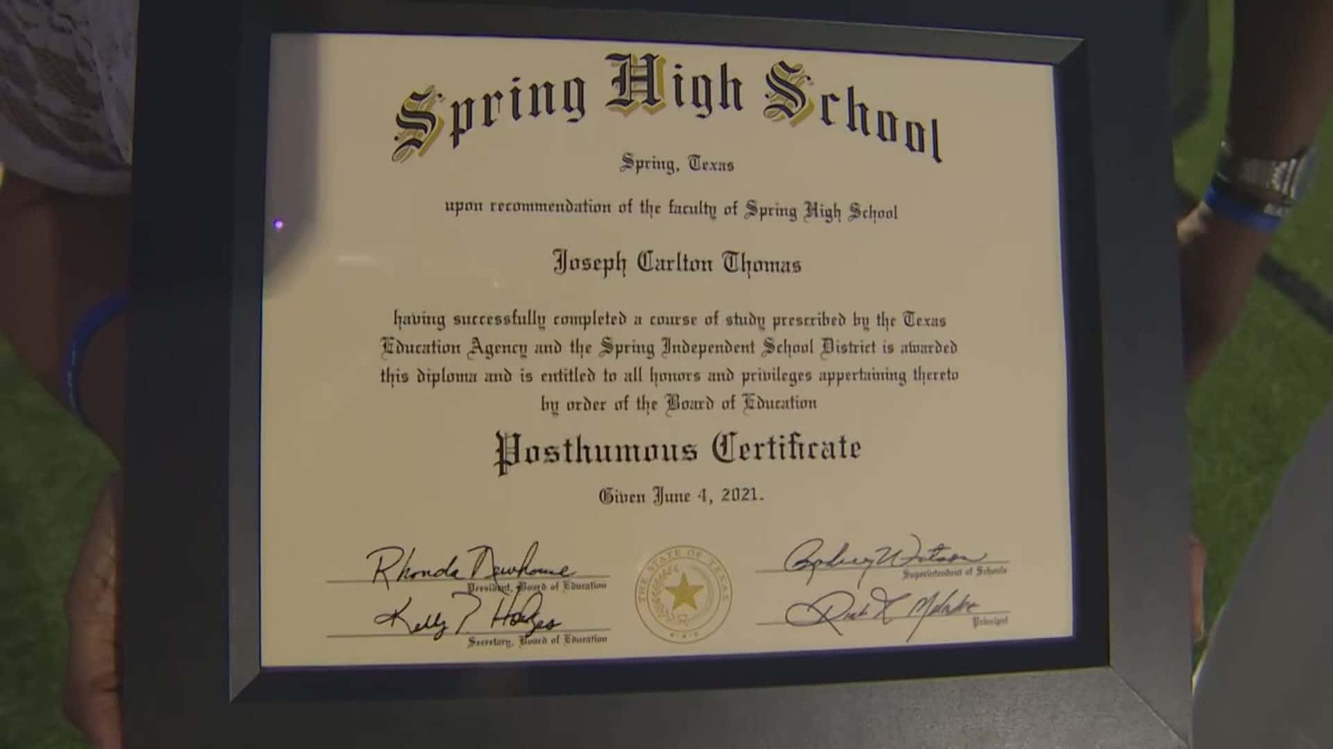 Posthumous Certificate Background