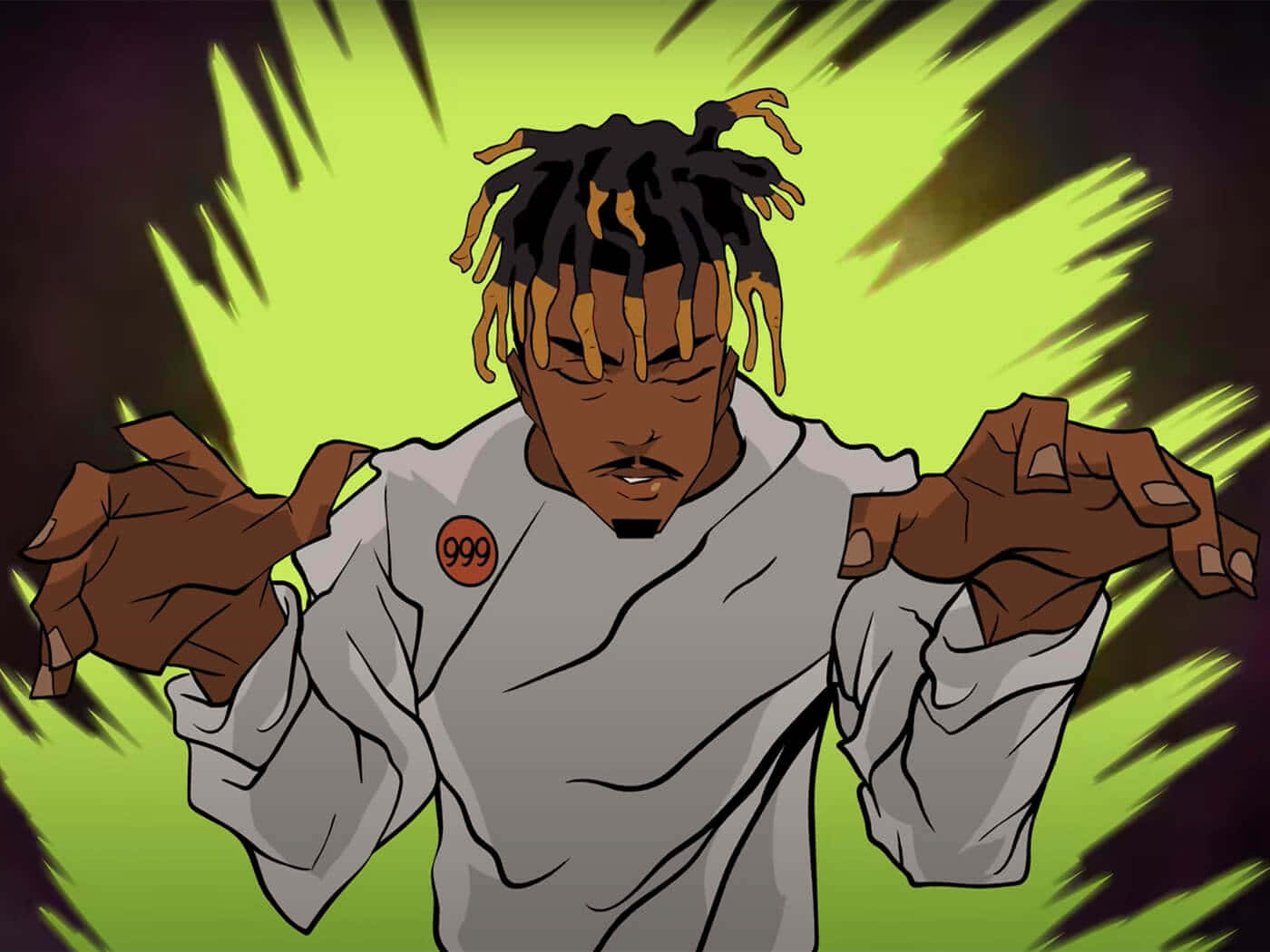 Posthumous Juice Wrld Cartoon Background