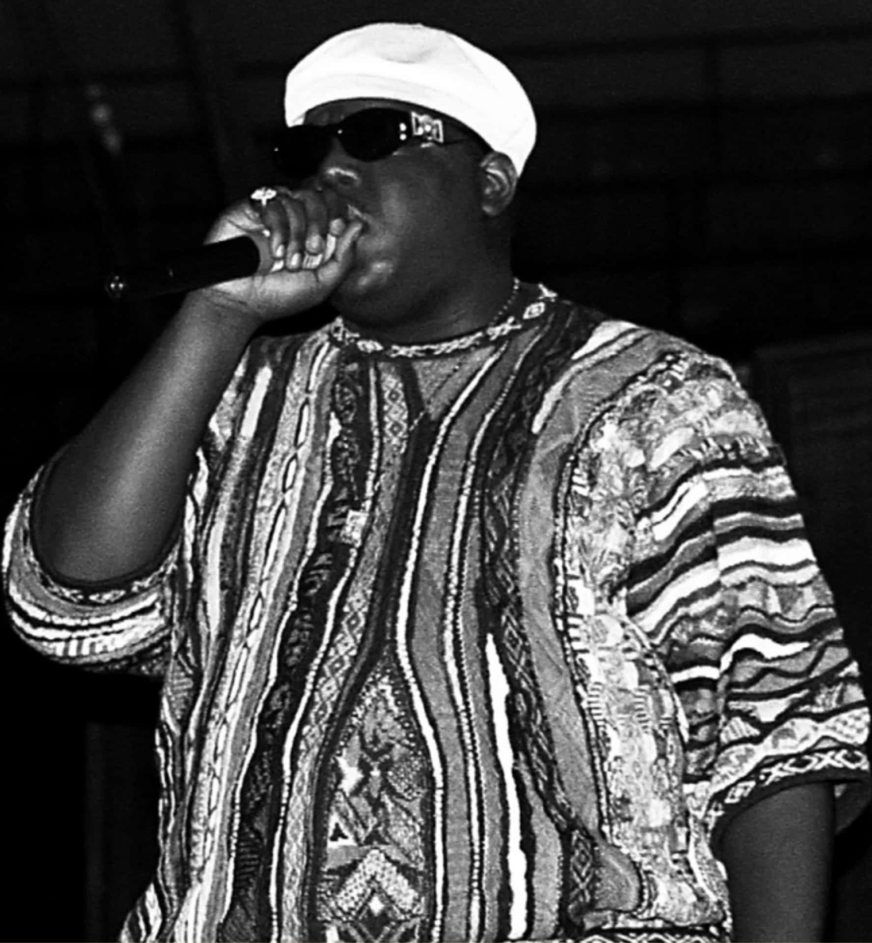 Posthumous Photo Of Rapper Biggie Background