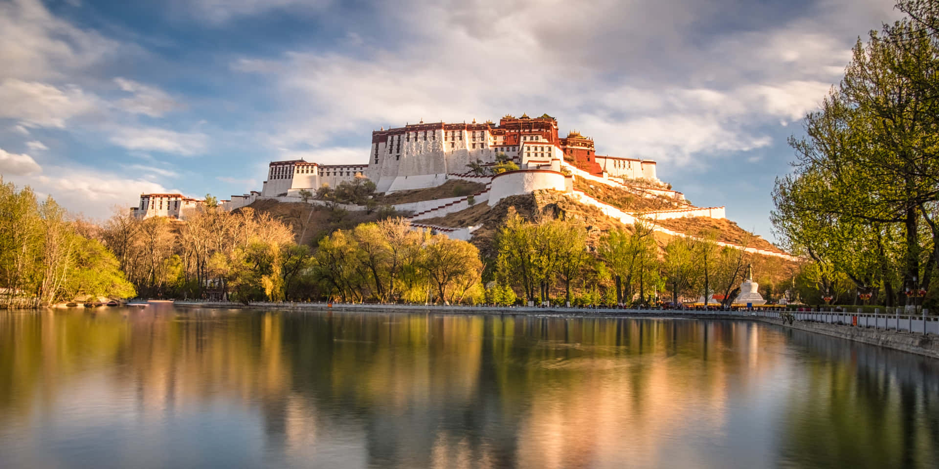 Potala Palace In Lhasa Above The Mountain
