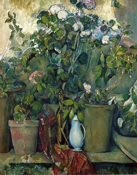 Potted Plants Famous Painting Background