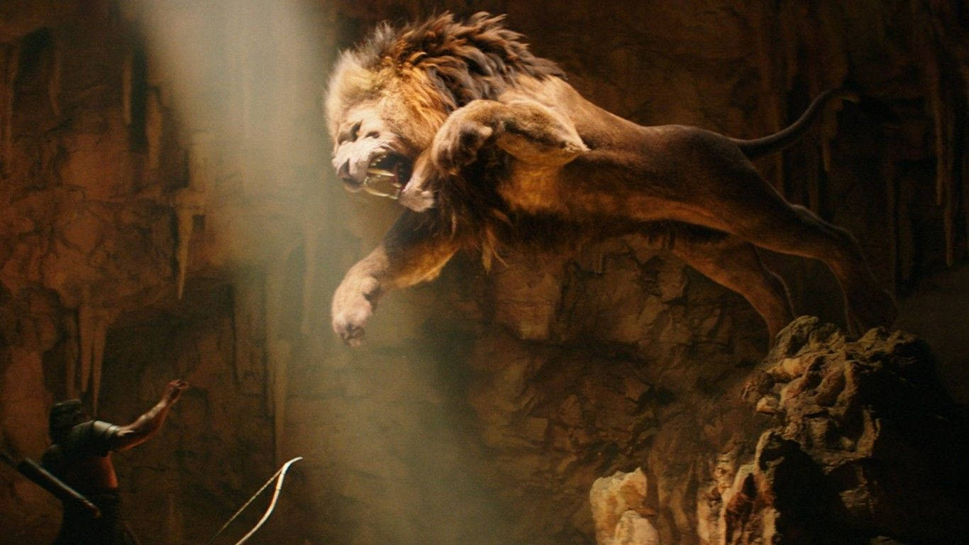 Pouncing Lion Background