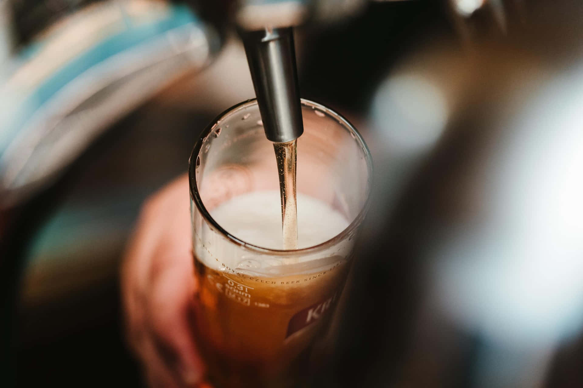 Pouring Craft Beer Closeup