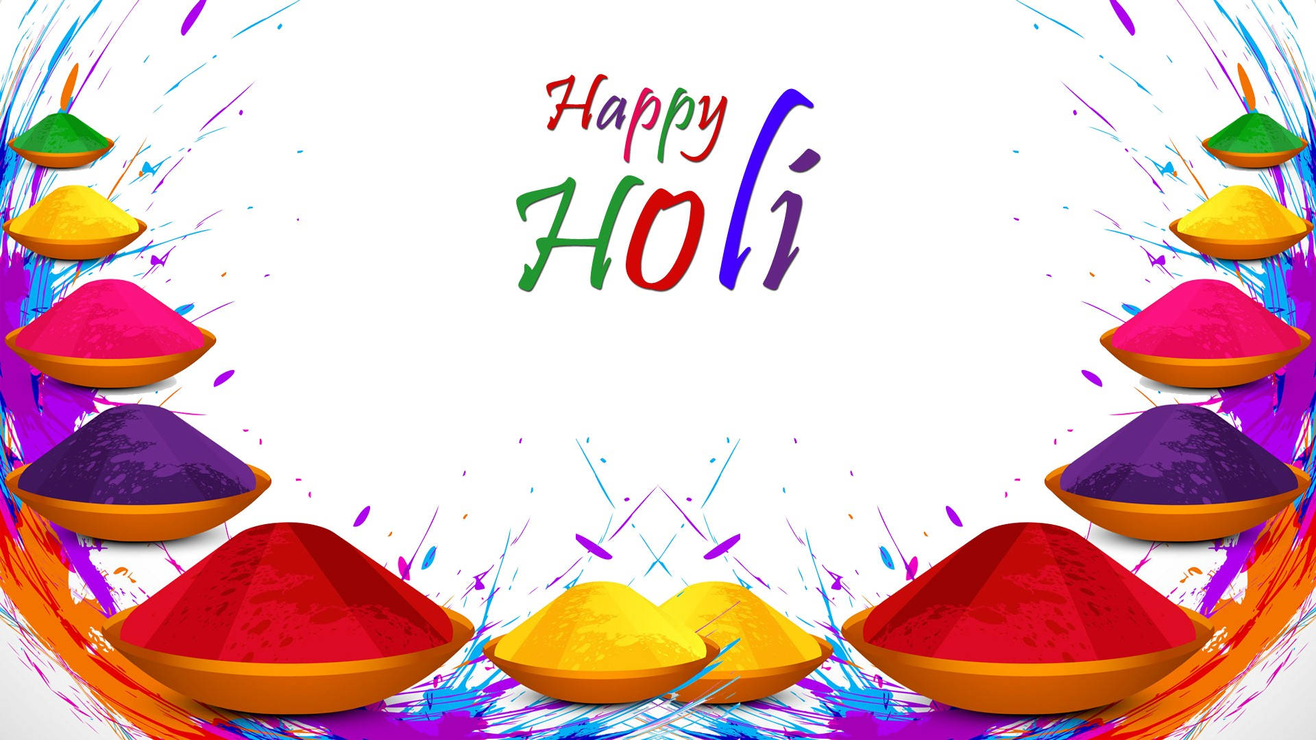 Powder And Happy Holi Hd Artwork Background