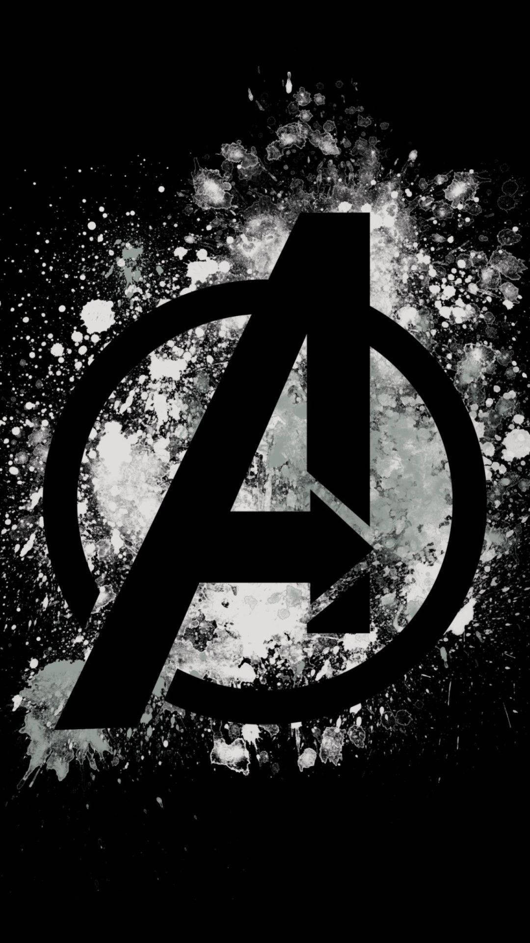 Powdered Crystal Avengers Logo Background