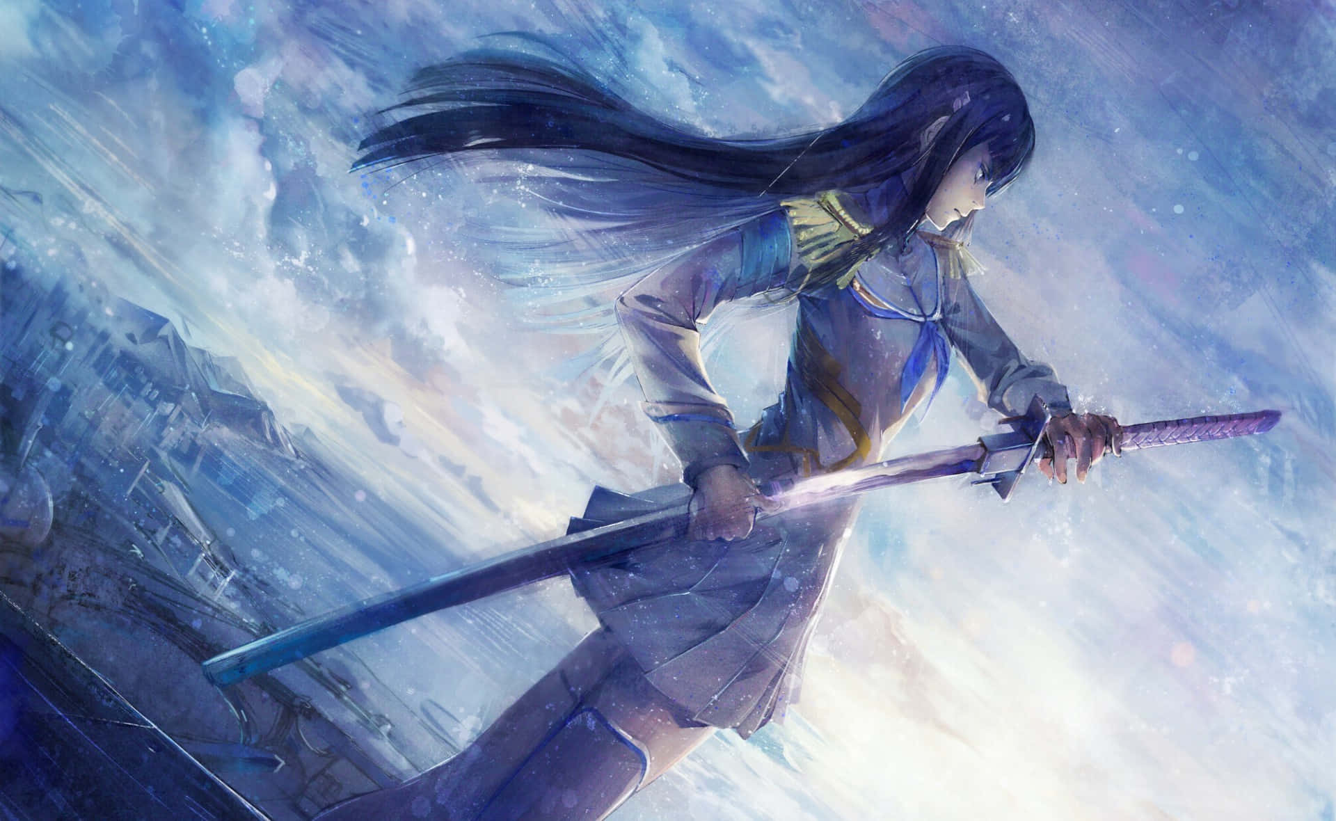 Power, Confidence And Striking Beauty Exuding From Satsuki Kiryuin Background