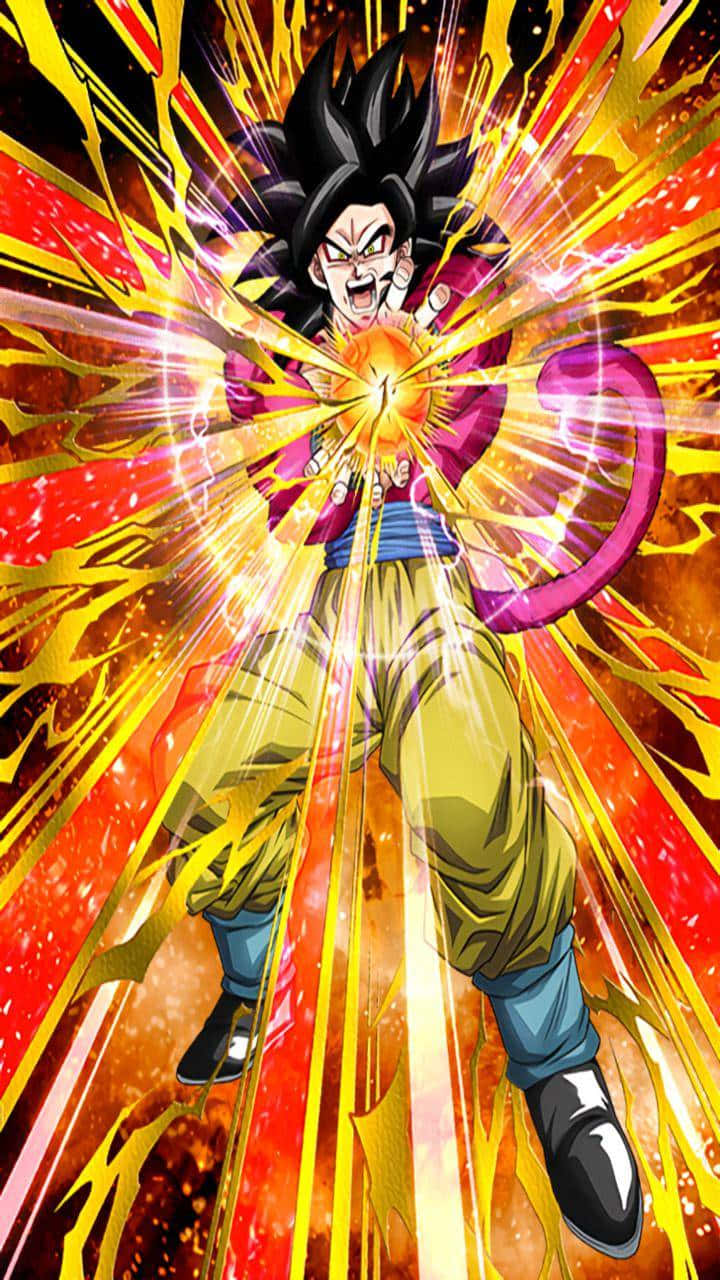 Power Of Super Saiyan 4, Goku On The Battlefield Background