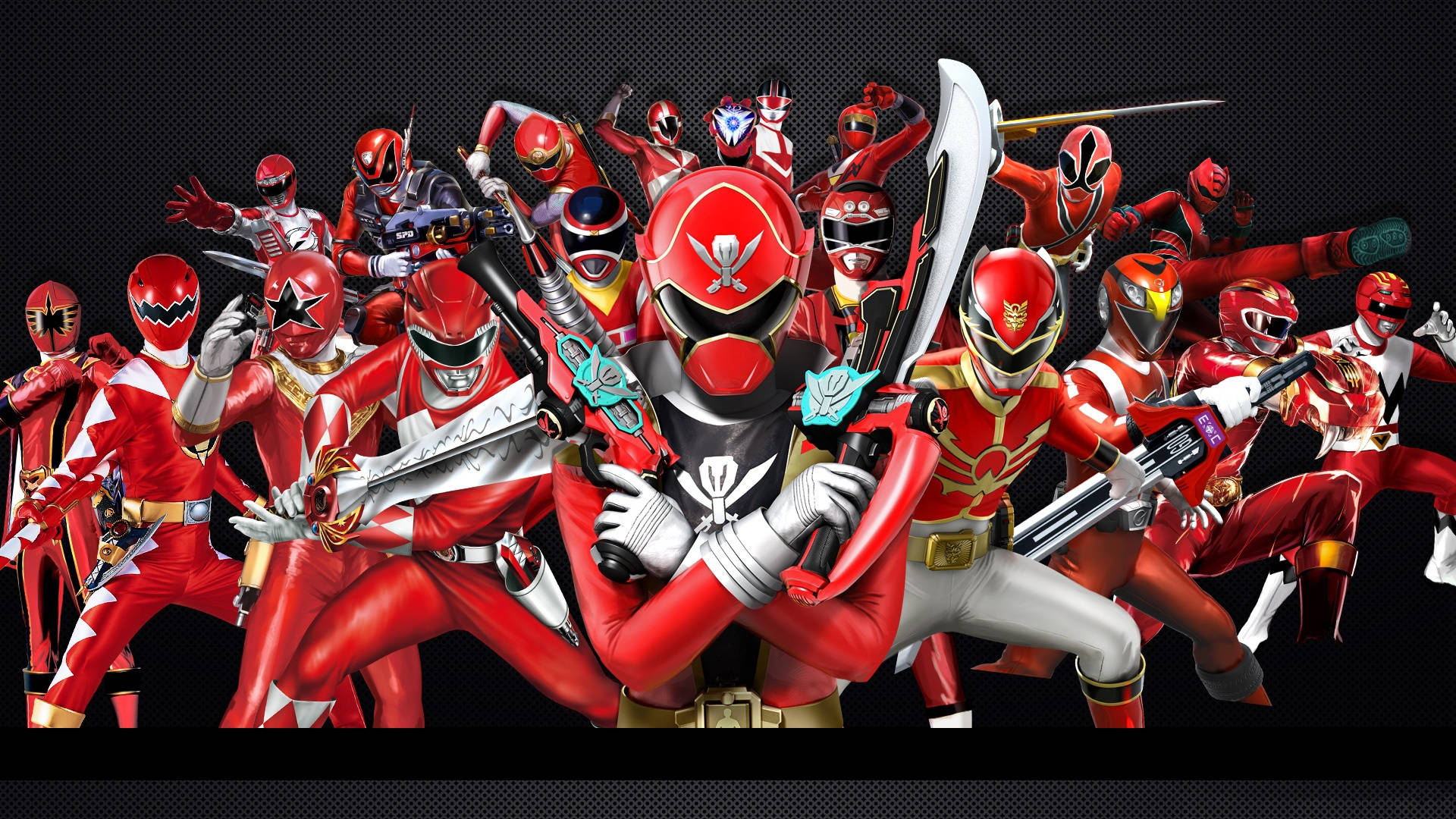Power Rangers All Red Rangers Background
