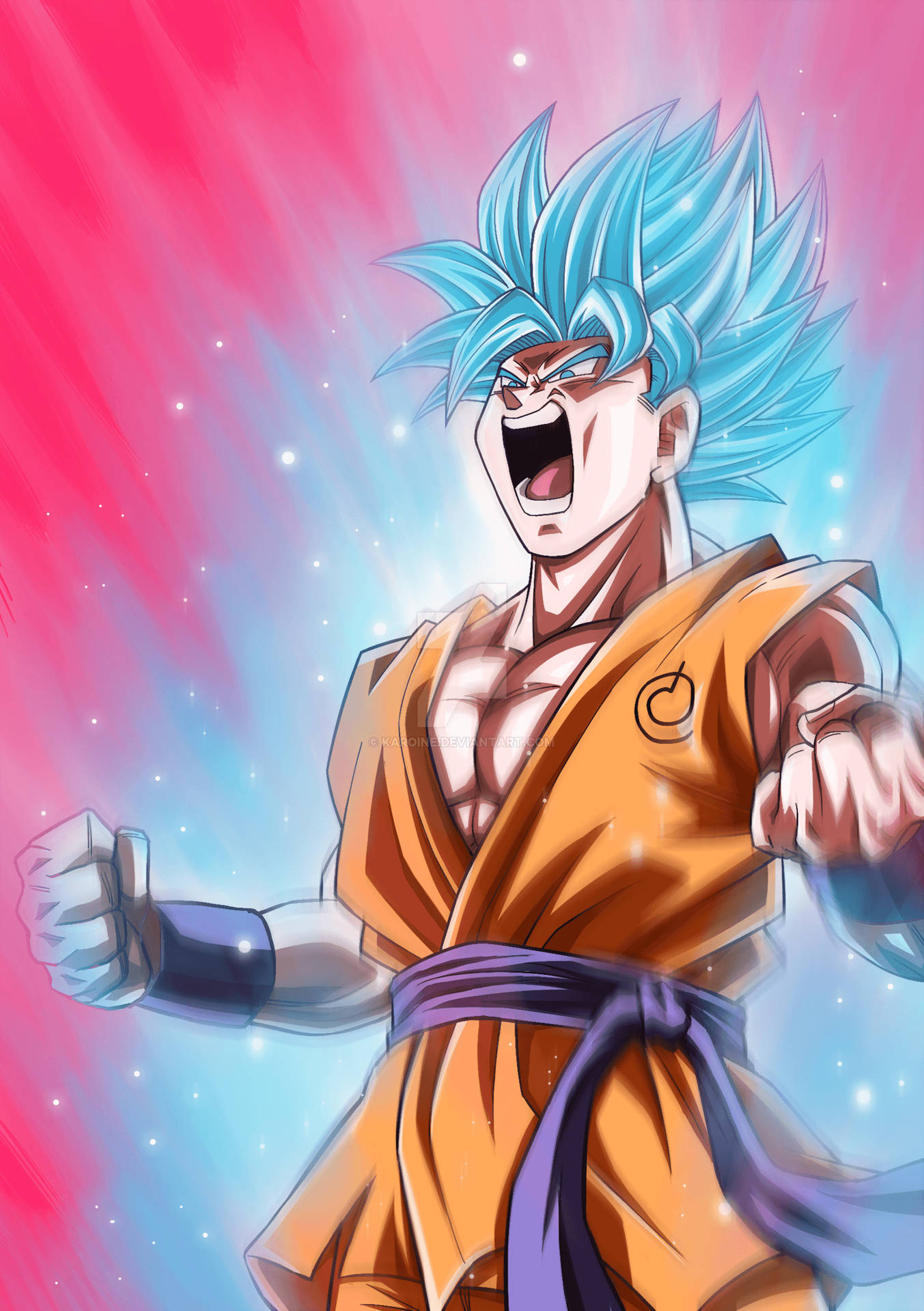 Power Up Super Saiyan Son Goku Iphone Background